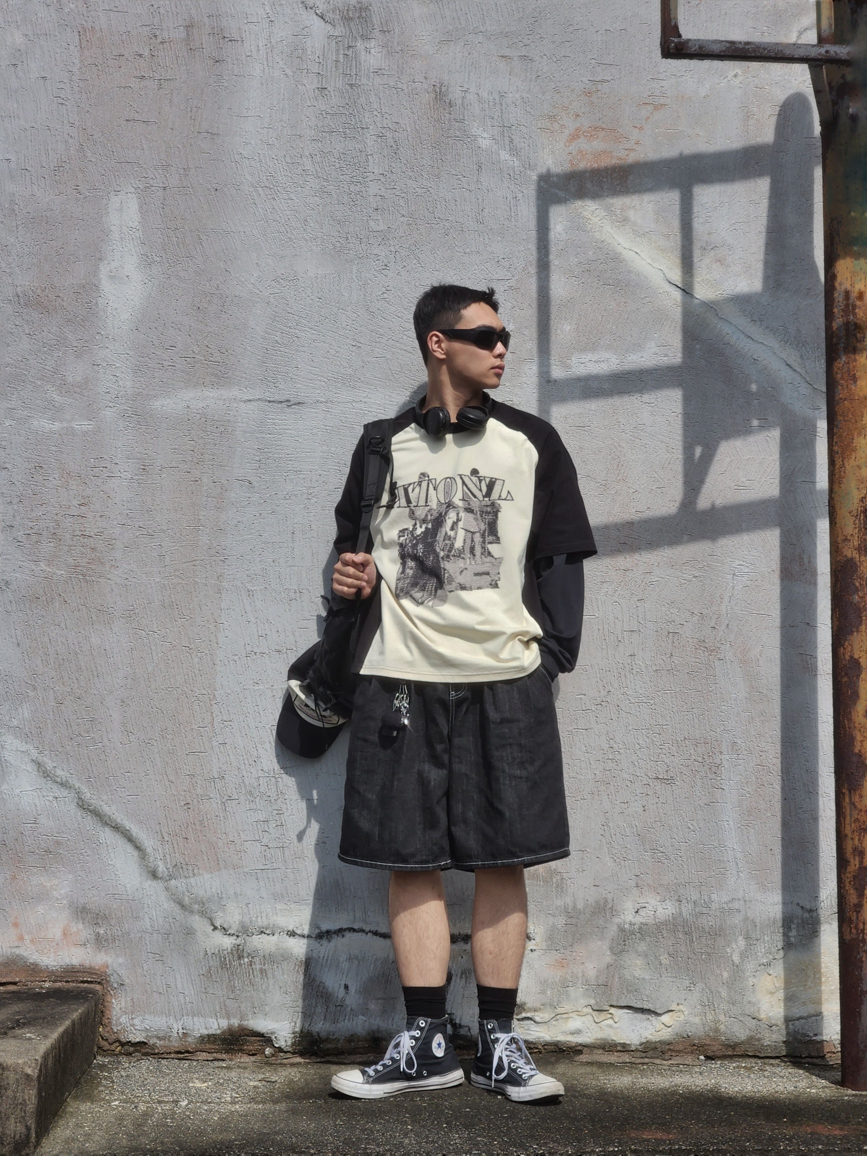 トップスその他 XTONZ XTT040 Audra raglan short sleeve t-shirt BLACK XTT040B XTONZ XTT040 Audra Raglan Short-Sleeved T-shirt KS1058