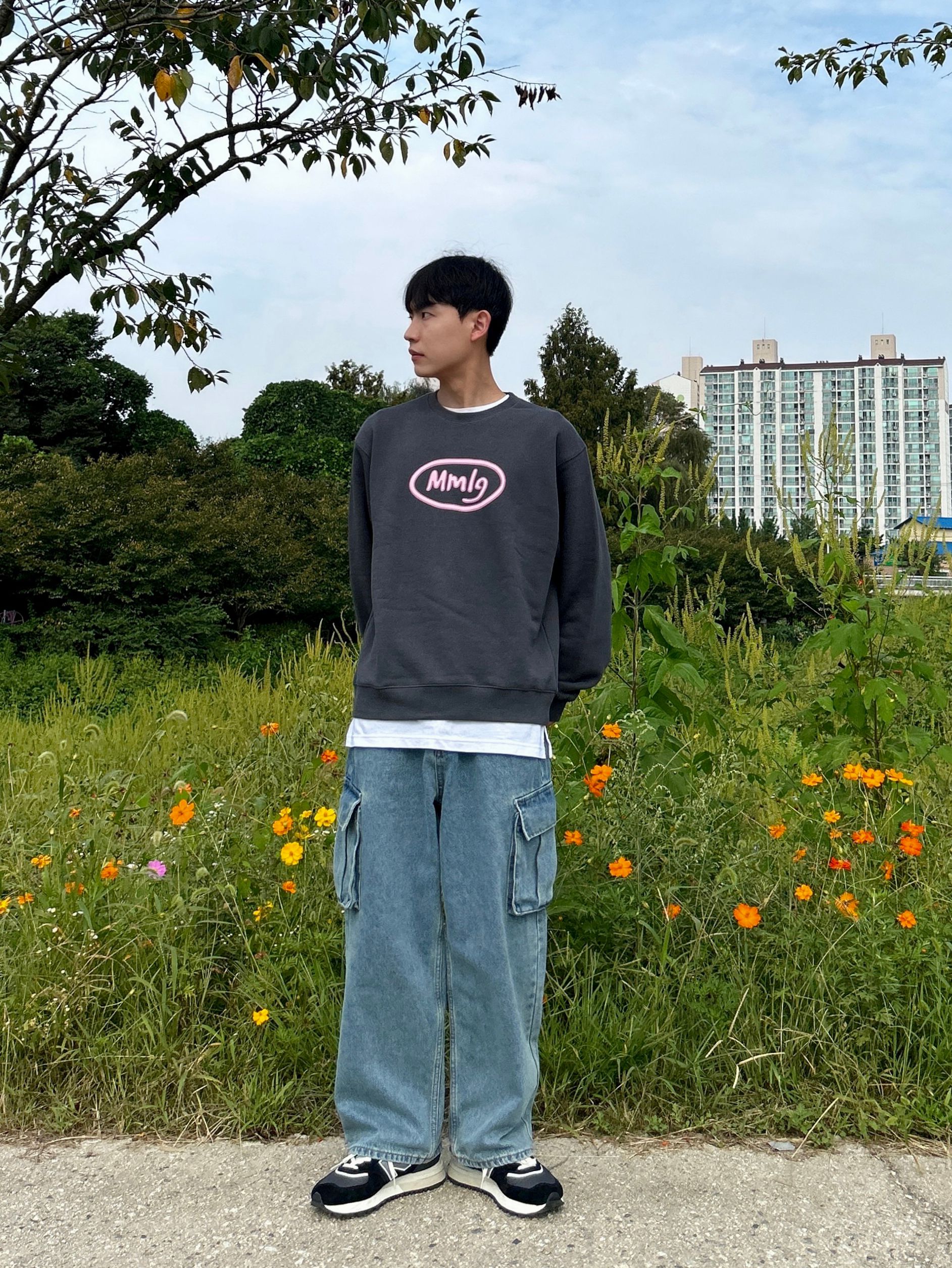さらに100円引き◆MMLG◆SIGNS SWEAT MUSINSA公式 | MMLG [Mmlg] SIGNS SWEAT (BLUE NAVY)