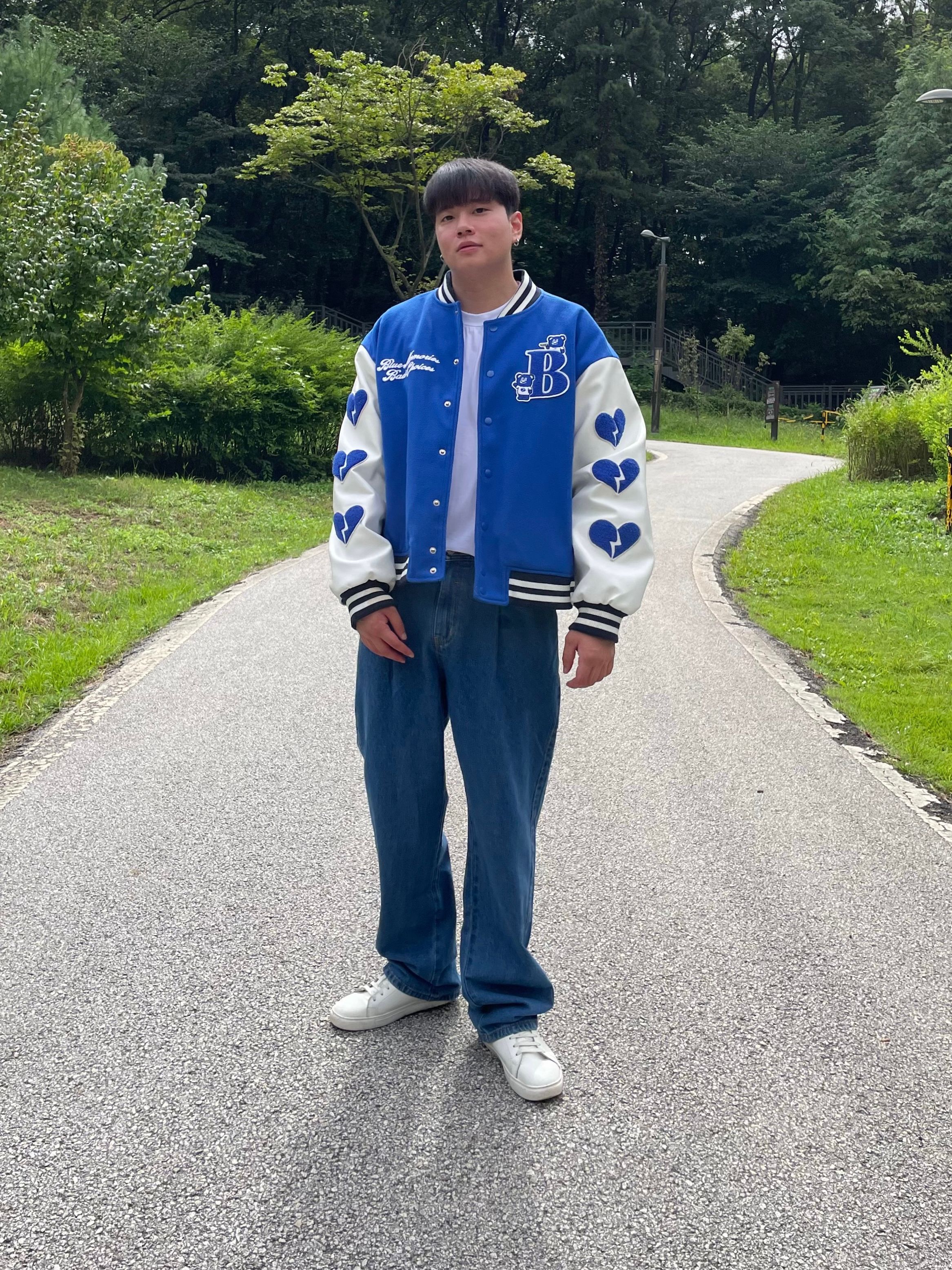 ☆人気☆【Bad Blue】☆BadBear Varsity Jacke.t☆ジャケット☆ MUSINSA公式 | BADBLUE BadBear Varsity Jacket