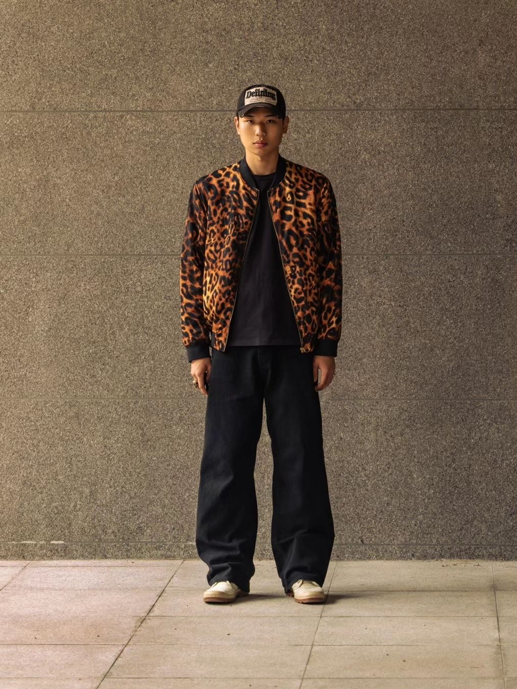 MUSINSA | MUSINSA STANDARD Leopard Mohair Cardigan [Gray/Black]