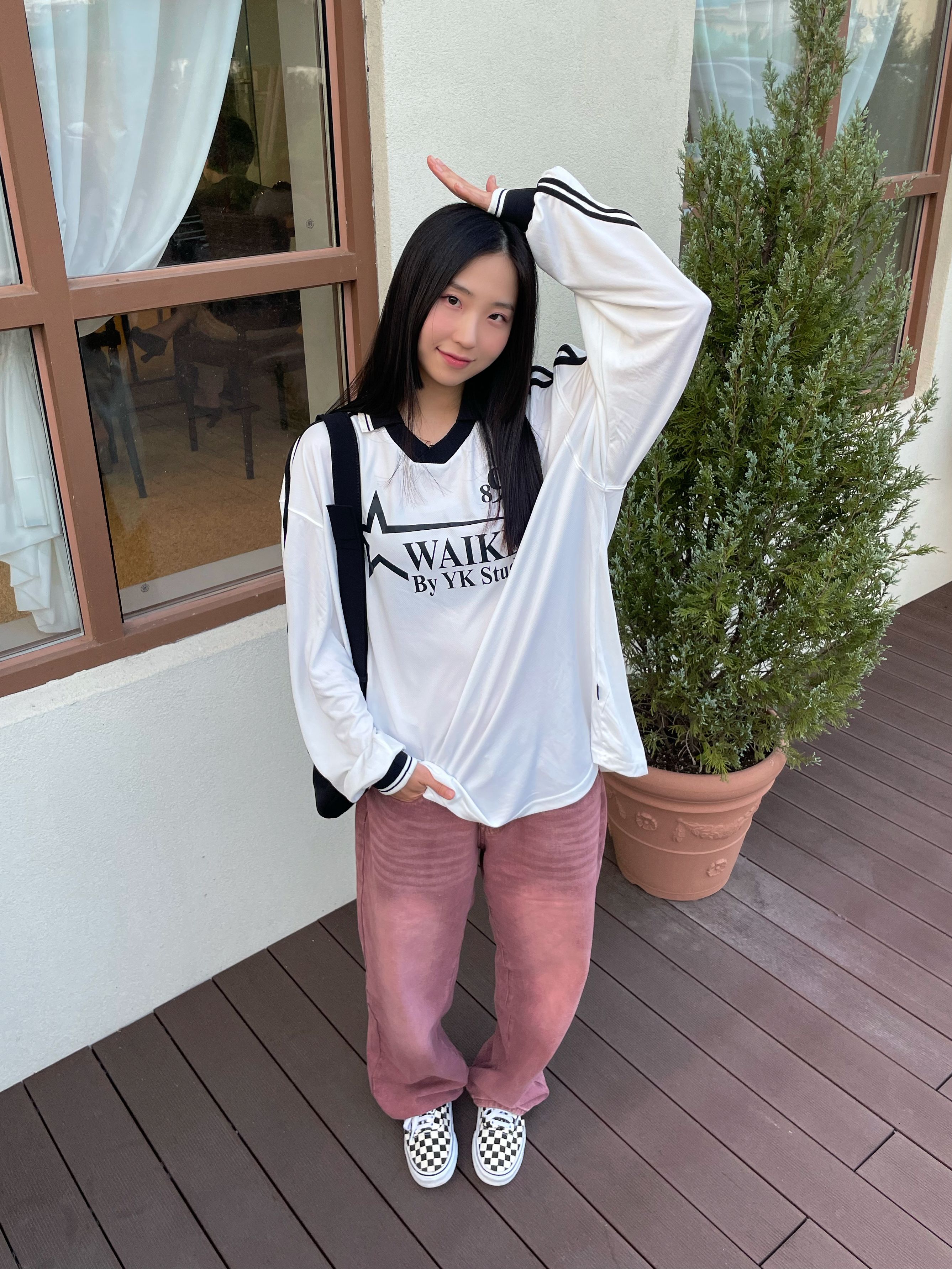 MUSINSA | WAI KEI Star Logo Collar Jersey Long Sleeve T