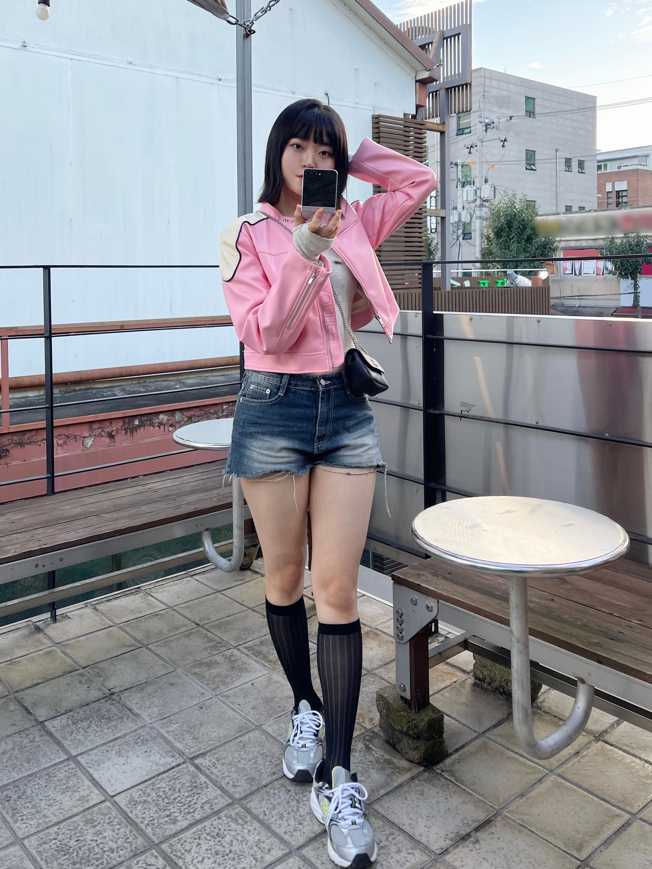 MUSINSA | YOUHEE BE MY YOUHEE BIKER JACKET PINK