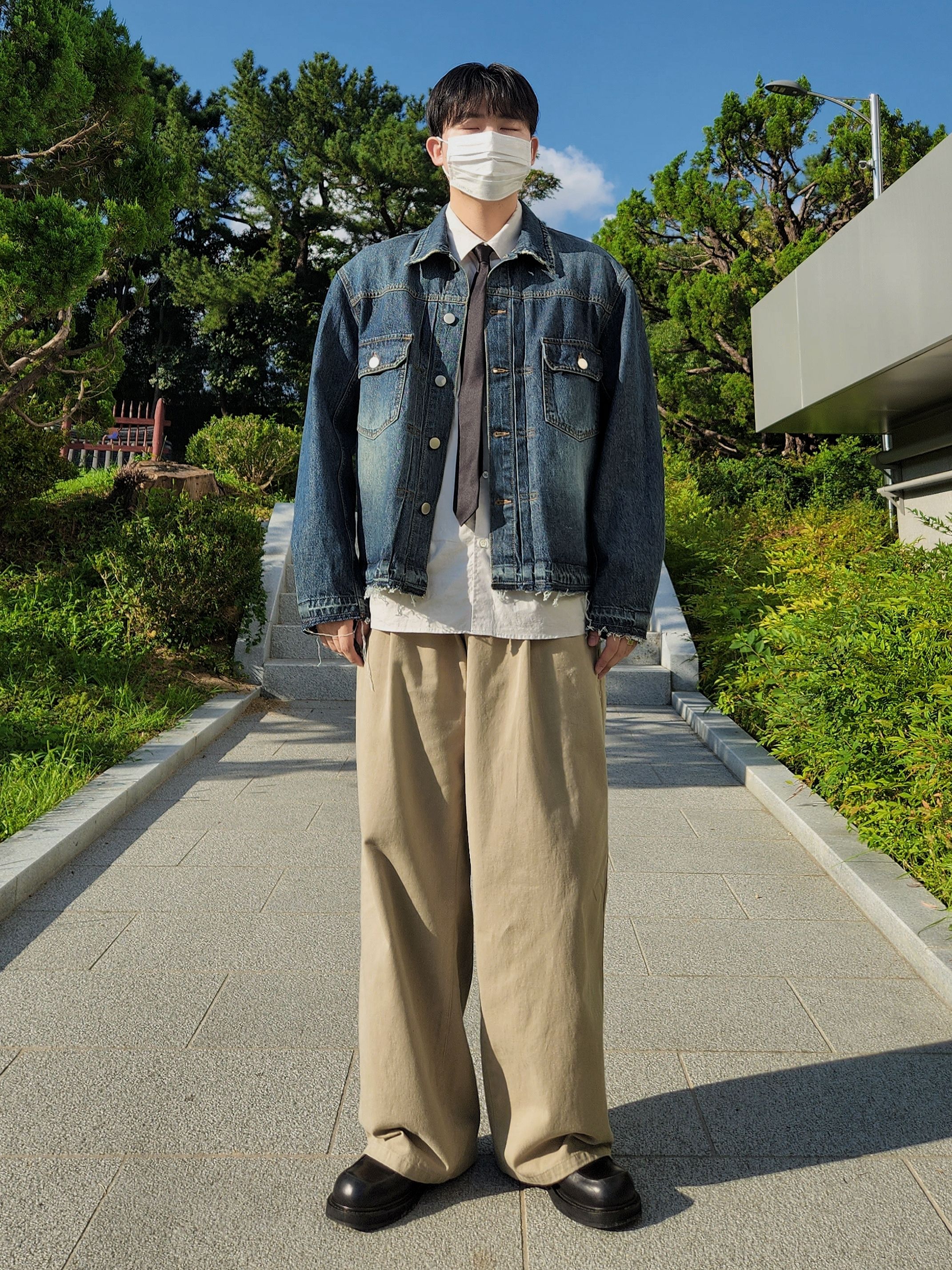 MUSINSA公式 | COOR Low Cut Type II Denim Jacket (Washed Indigo)