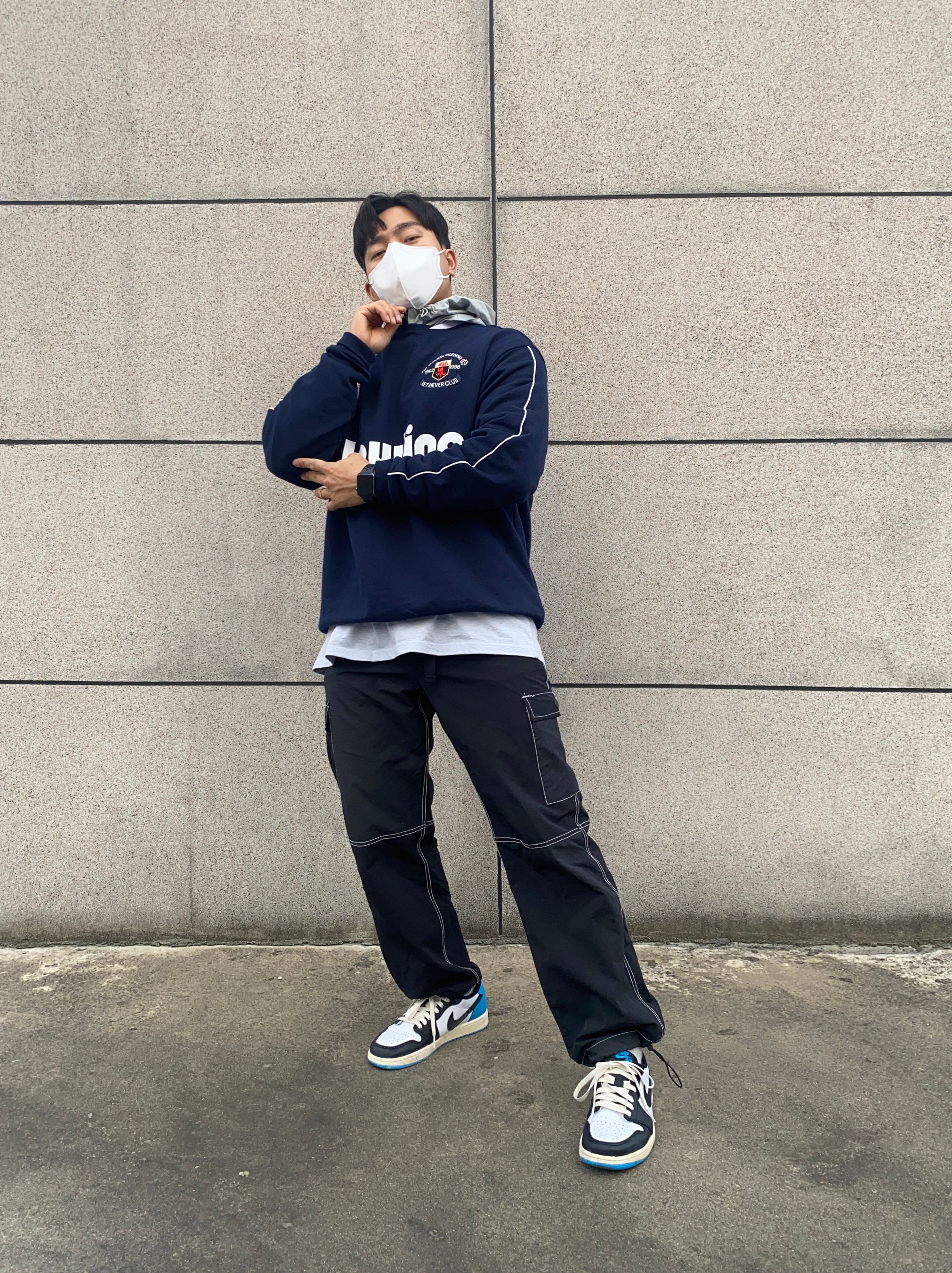 MUSINSA | 1993STUDIO Windbreaker Balaclava_Blue