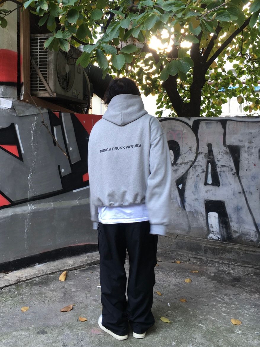 MUSINSA | PUNCH DRUNK PARTIES Circle Logo Oversized Hoodie