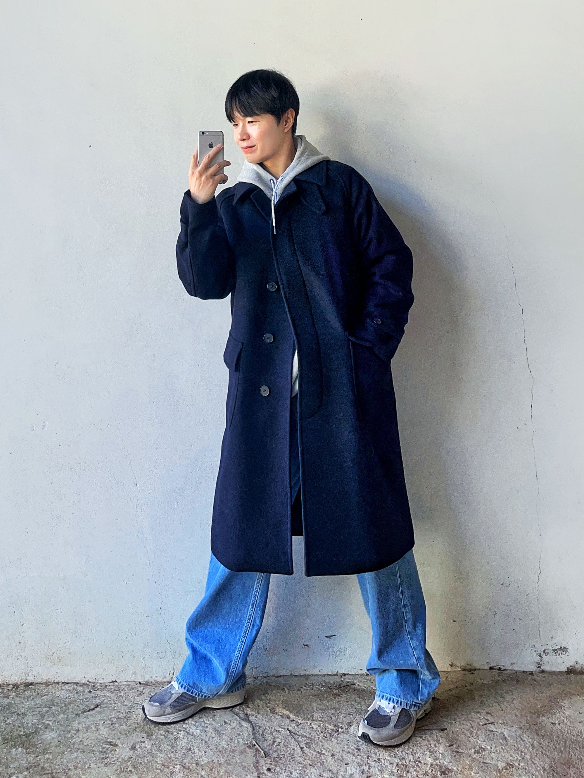 어나더 오피스(ANOTHER OFFICE) Voyager Balmacaan Coat (Dark