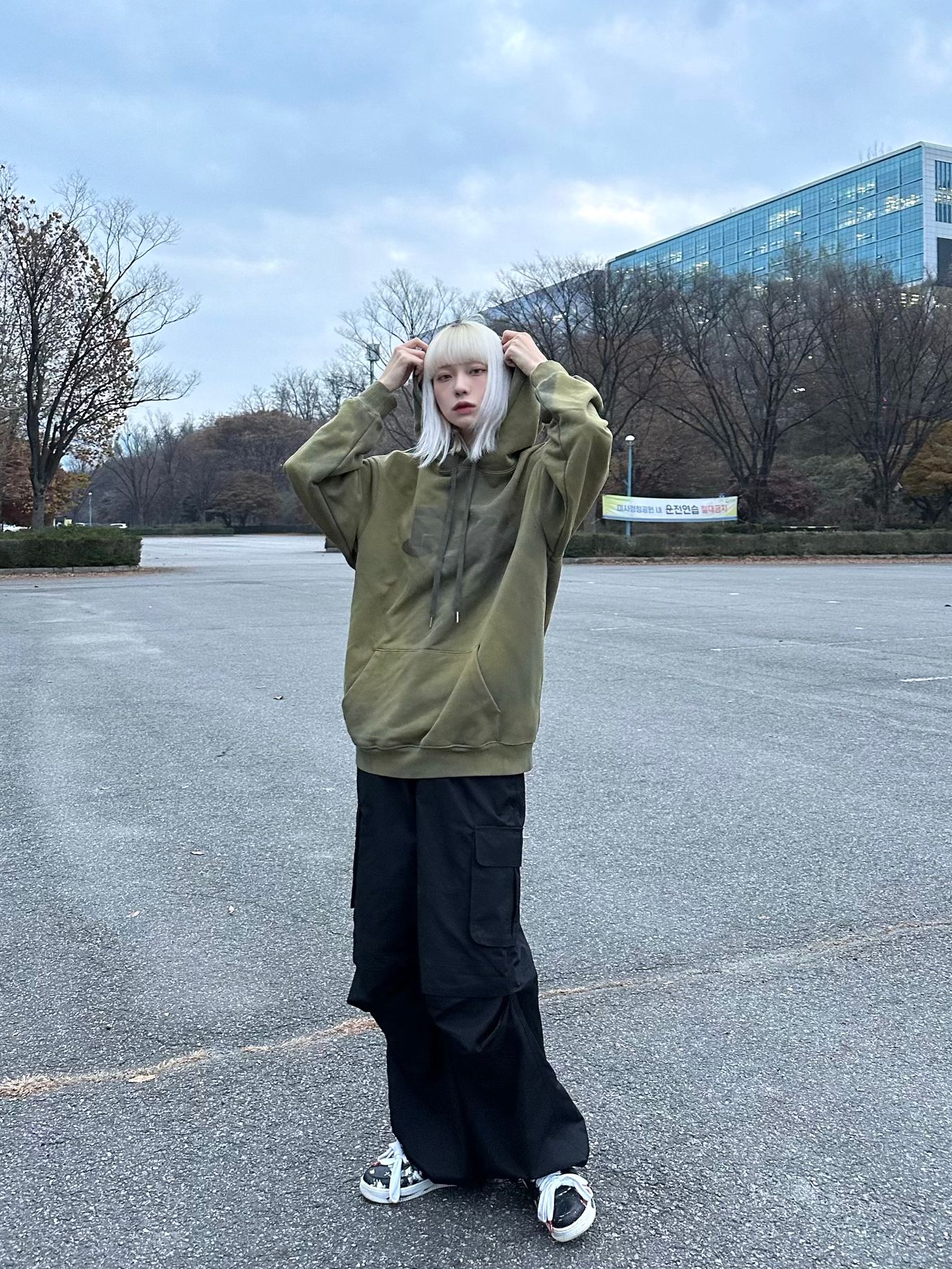 ◆AAKAM◆ Knee Slit Cargo Pants Green MUSINSA | AAKAM Taped Cargo Pants (Dark Green)