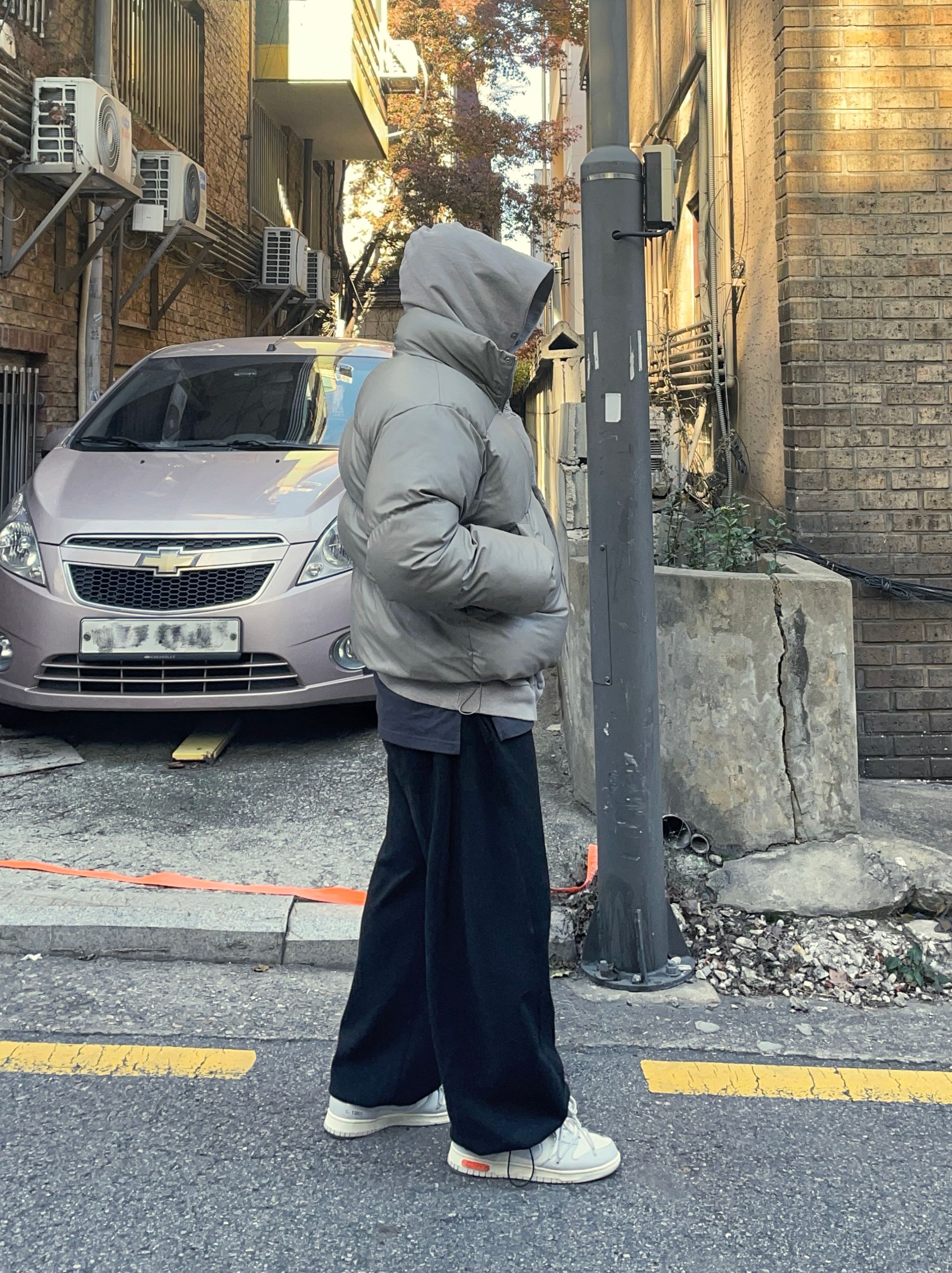 MUSINSA | GRAILZ P. DYED STREAMLINE HOODIE [TAUPE]