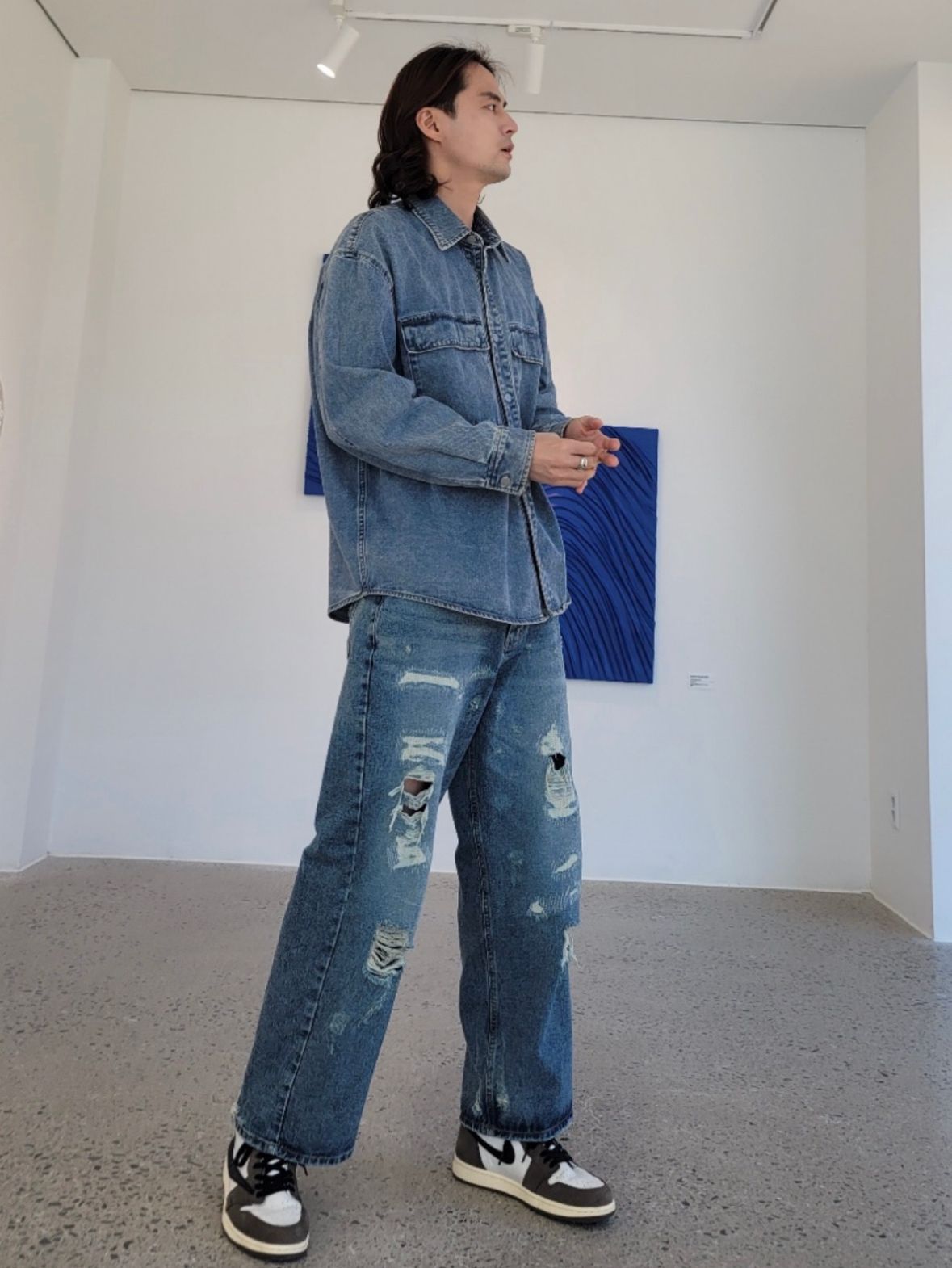 ★MUSINSA STANDARD★ Oversized double pocket denim shirt was MUSINSA | MUSINSA STANDARD OVERSIZED DOUBLE POCKET DENIM