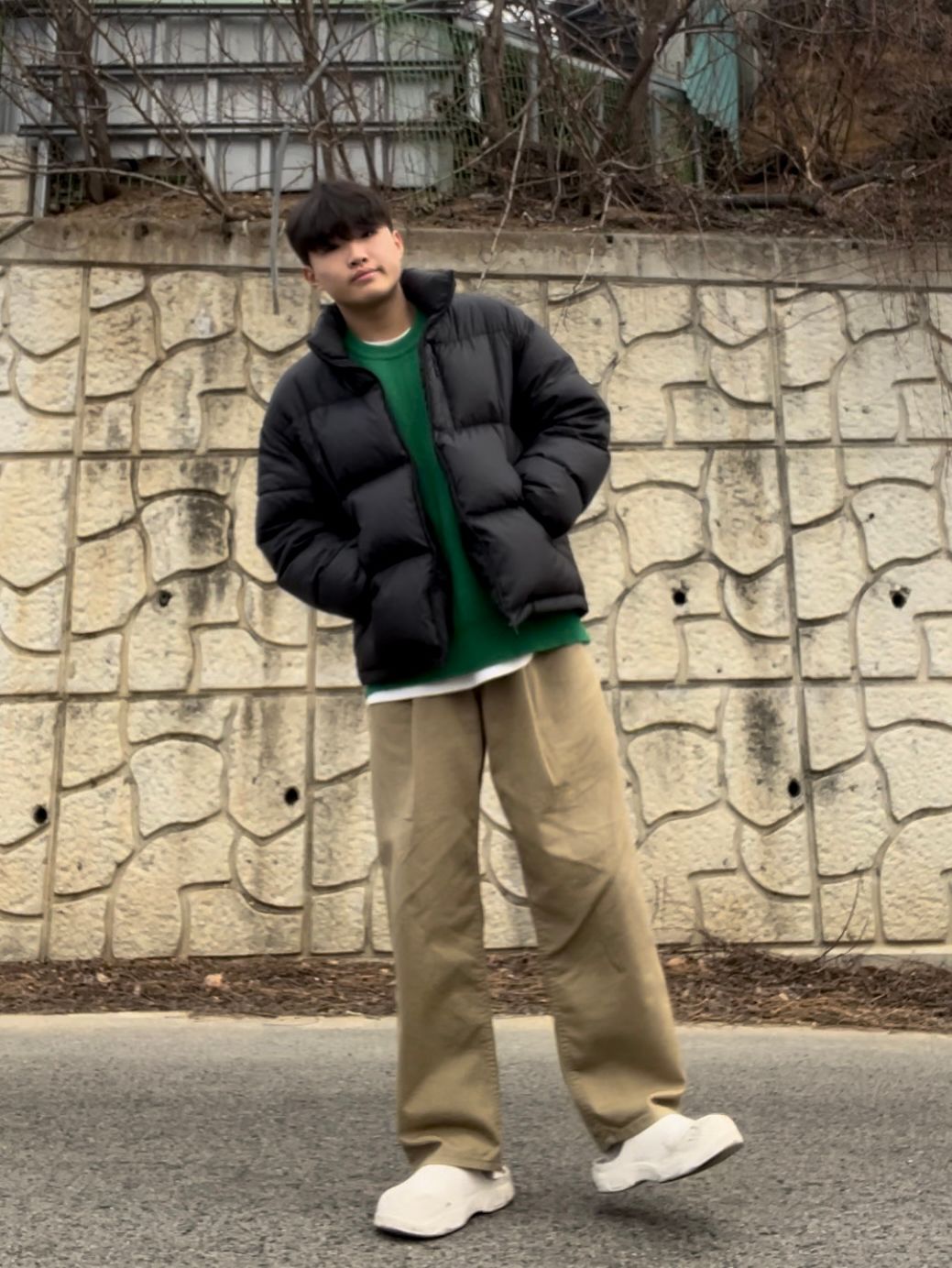 [TRILLION] WASHABLE ROUND NECK HACHI ZIP UP KNIT ★ニット MUSINSA | TRILLION Washable round neck hachi zip-up knit