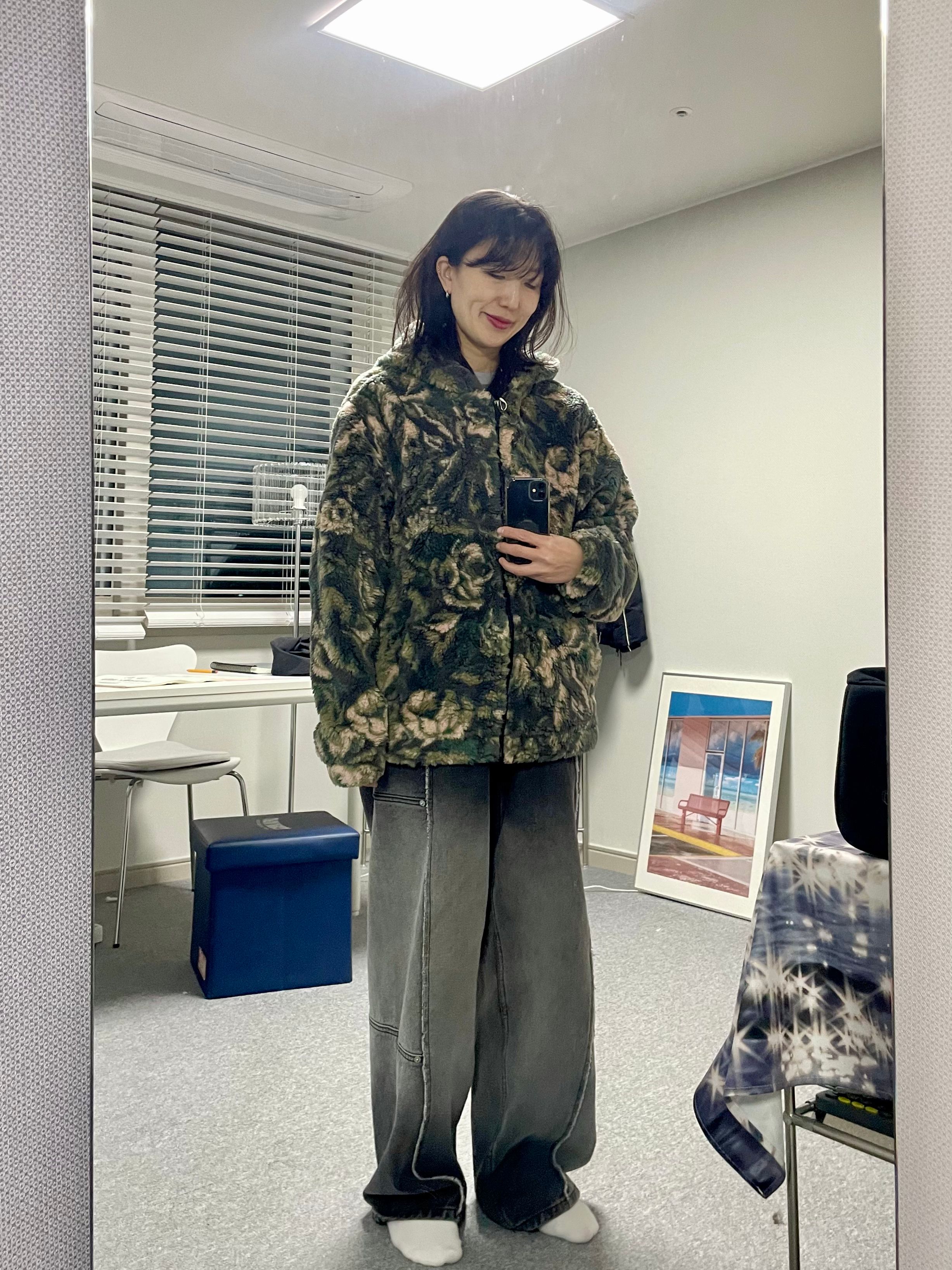 MUSINSA公式 | thisisneverthat Floral Faux Fur Jacket Multi