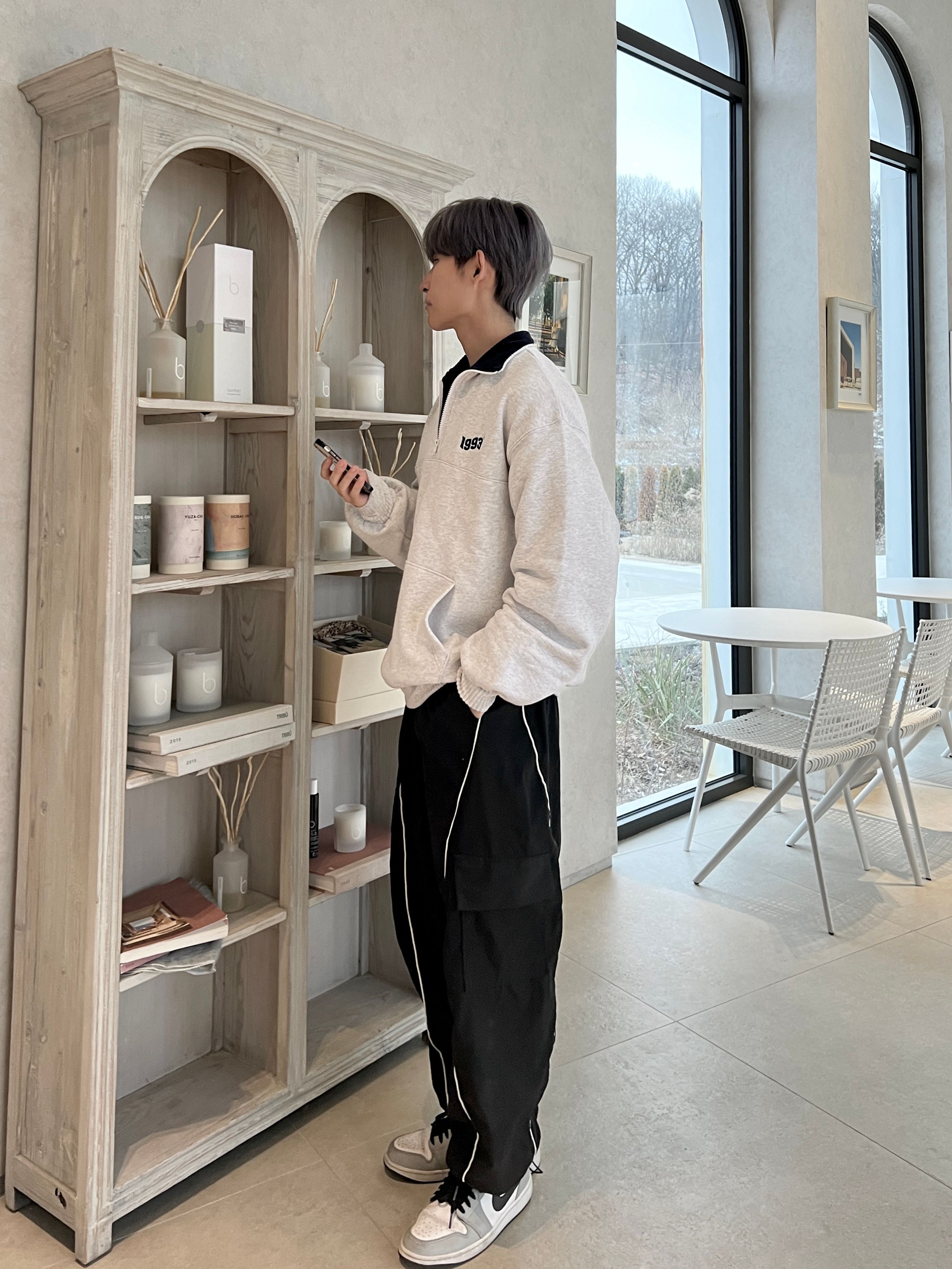 【1993studio】VINTAGE HALF ZIP-UP MUSINSA | 1993STUDIO Vintage Half Zip Up_White