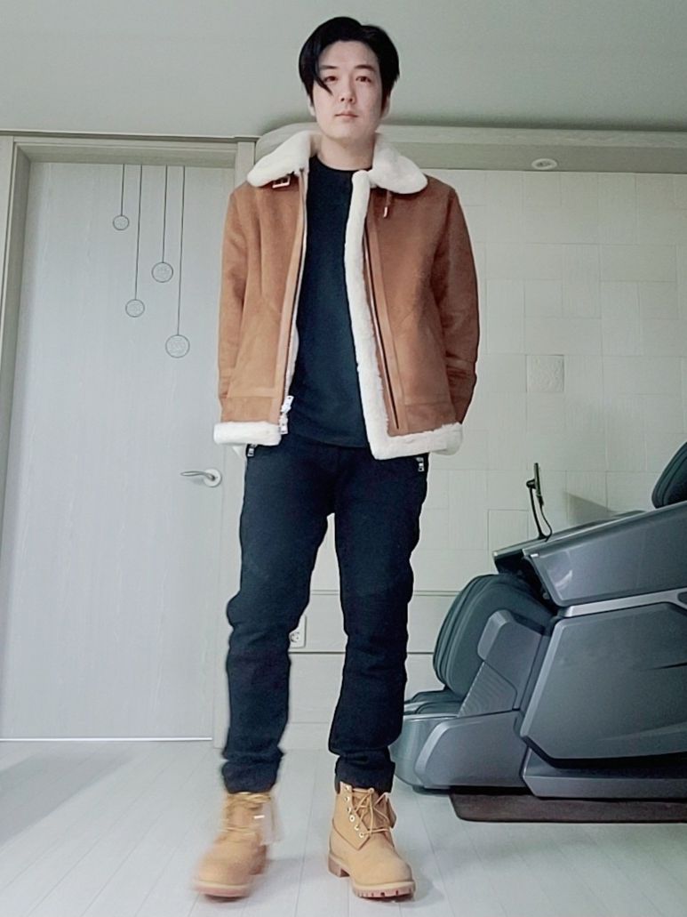 ジャケット・アウター Japanese label double name mouton jacket MUSINSA | DOFFJASON Solid Suede Mouton Jacket (Black)