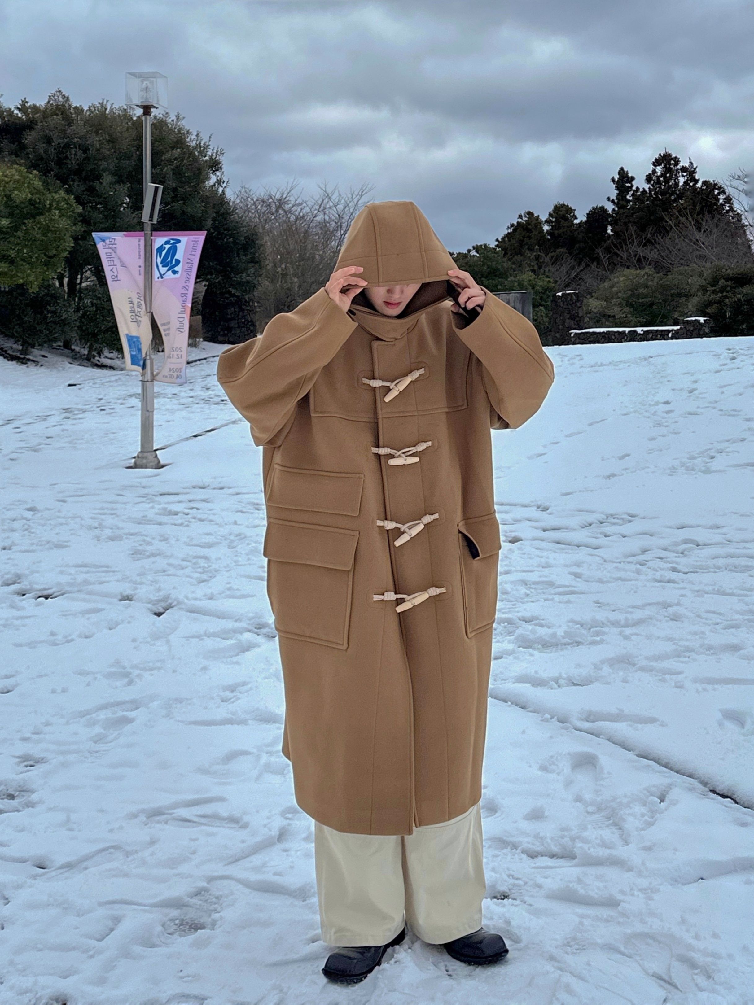 이에이(IEY) MAXI DUFFLE COAT Khaki - 사이즈 & 후기 | 무신사 이에이(IEY)  MAXI DUFFLE COAT Khaki - 사이즈 & 후기 | 무신사