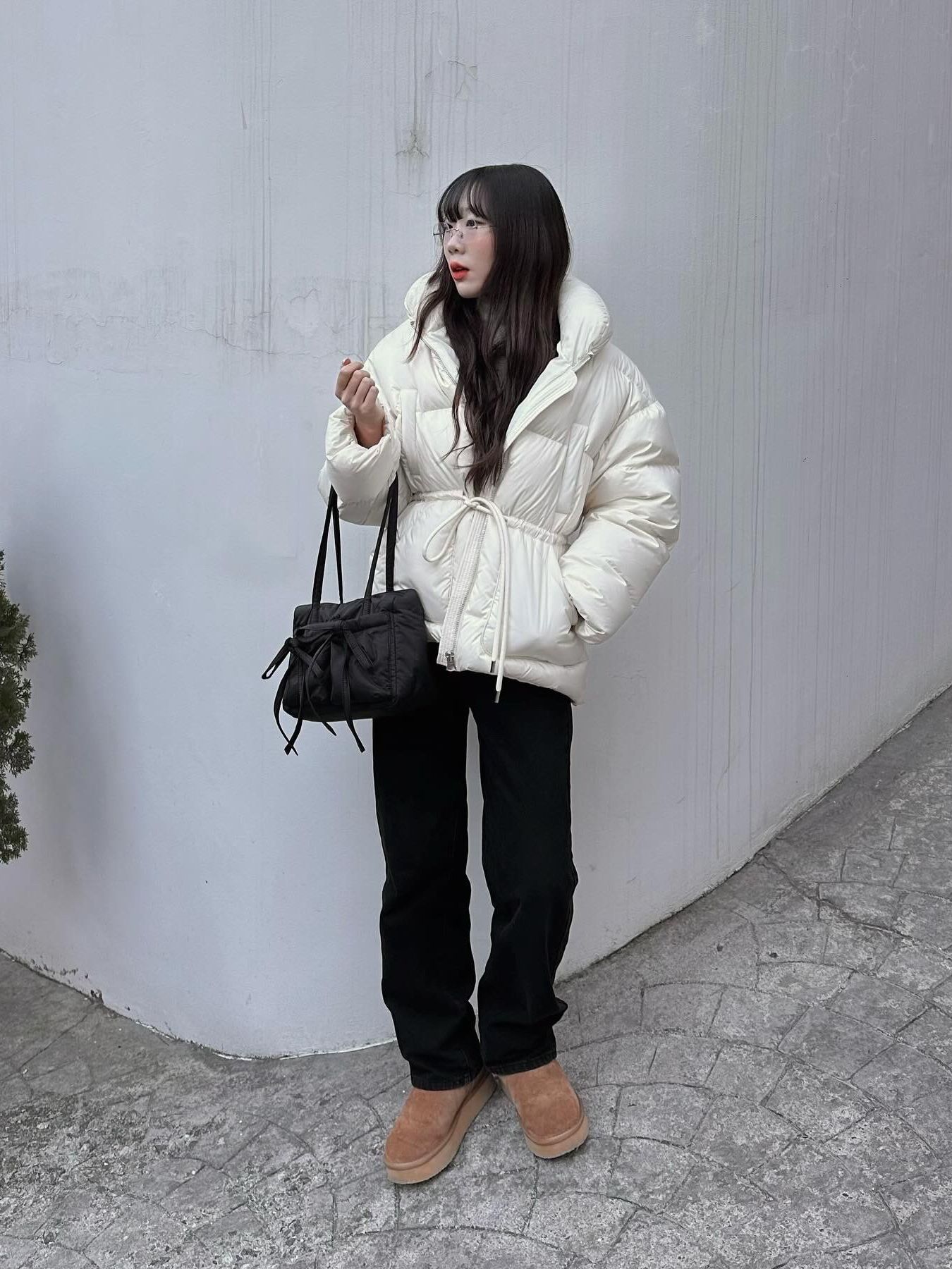 MUSINSA公式 | CELITAILS DOUBLE RIBBON SHOULDER BAG_LIGHT YELLOW