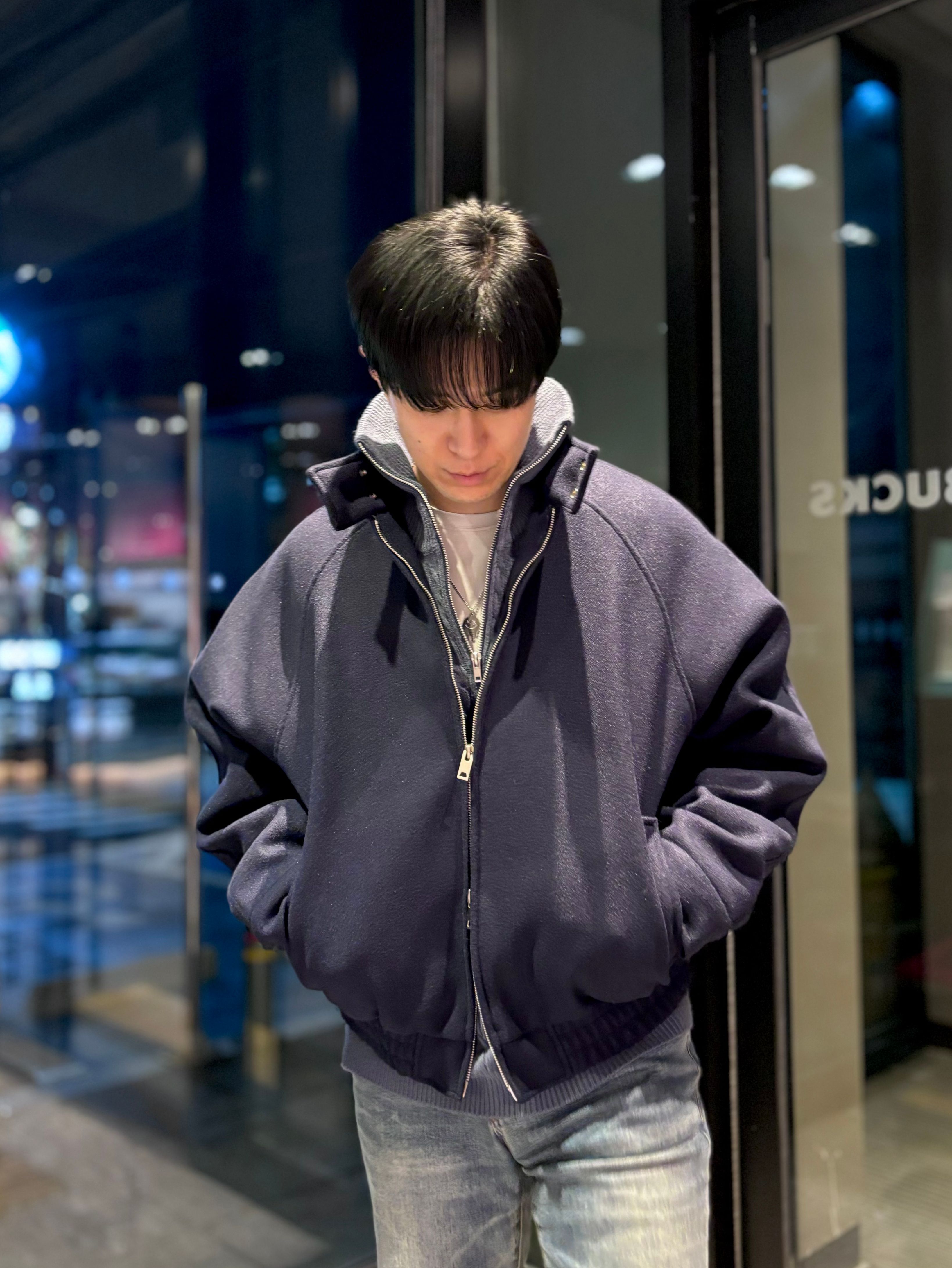 philme Harrington jacket black サイズ2 Plus Boxy Wool Look Harrington Jacket in Black | boohooMAN USA
