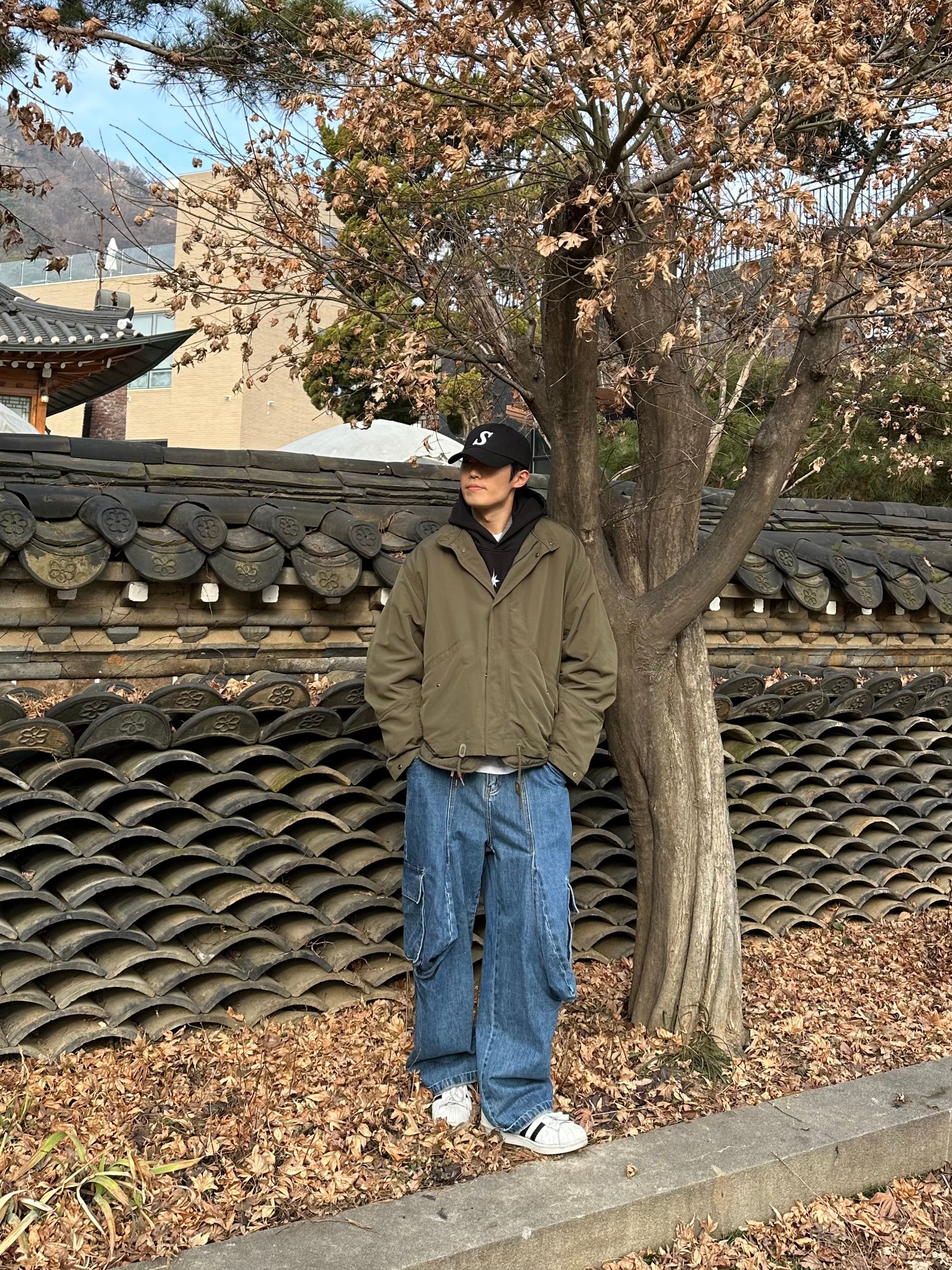 MUSINSA | Codegraphy [Padding Ver.] Fishtail layered hooded