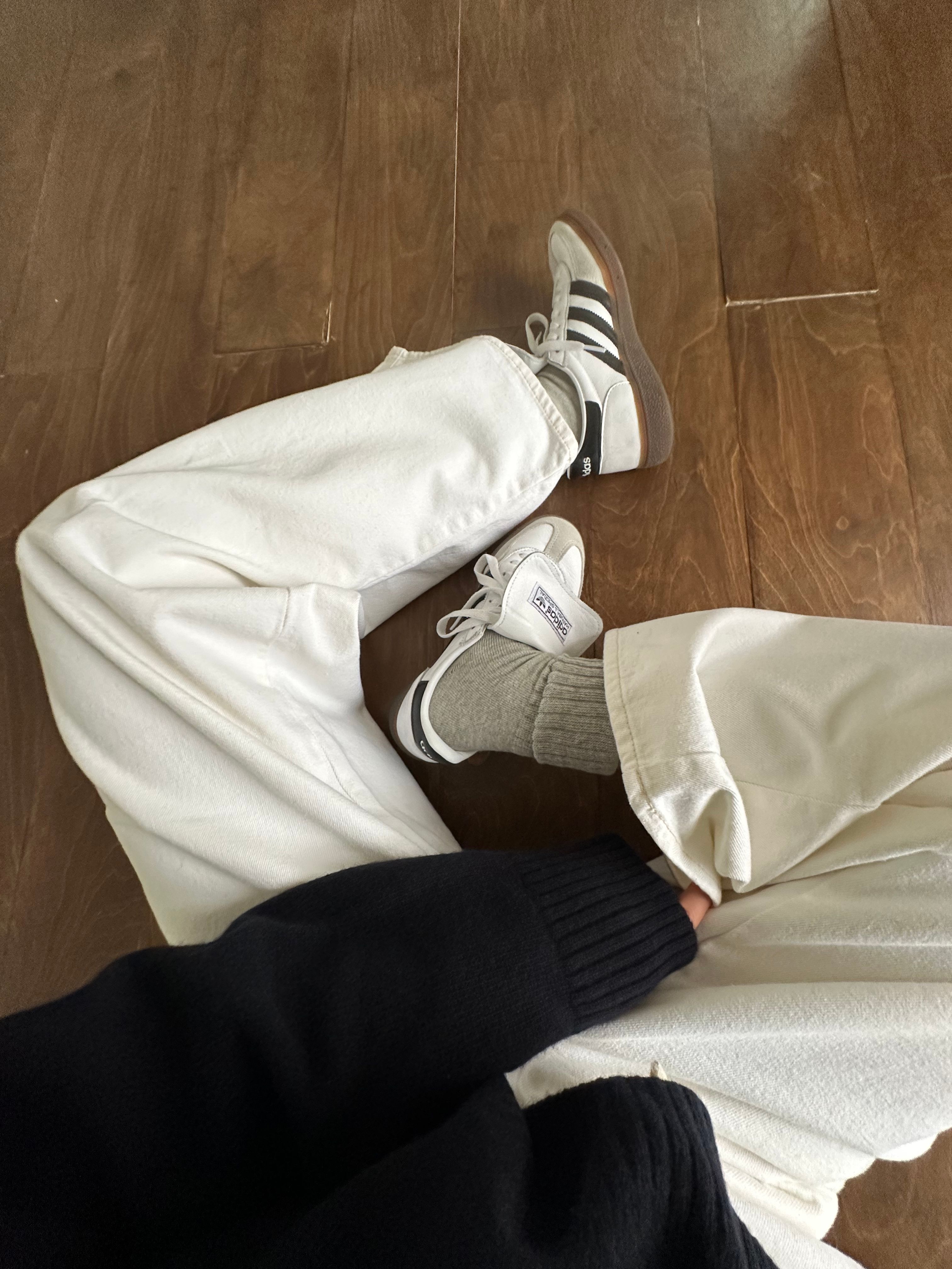 MUSINSA | GLOWNY G CLASSIC COTTON TWILL PANTS (WHITE)