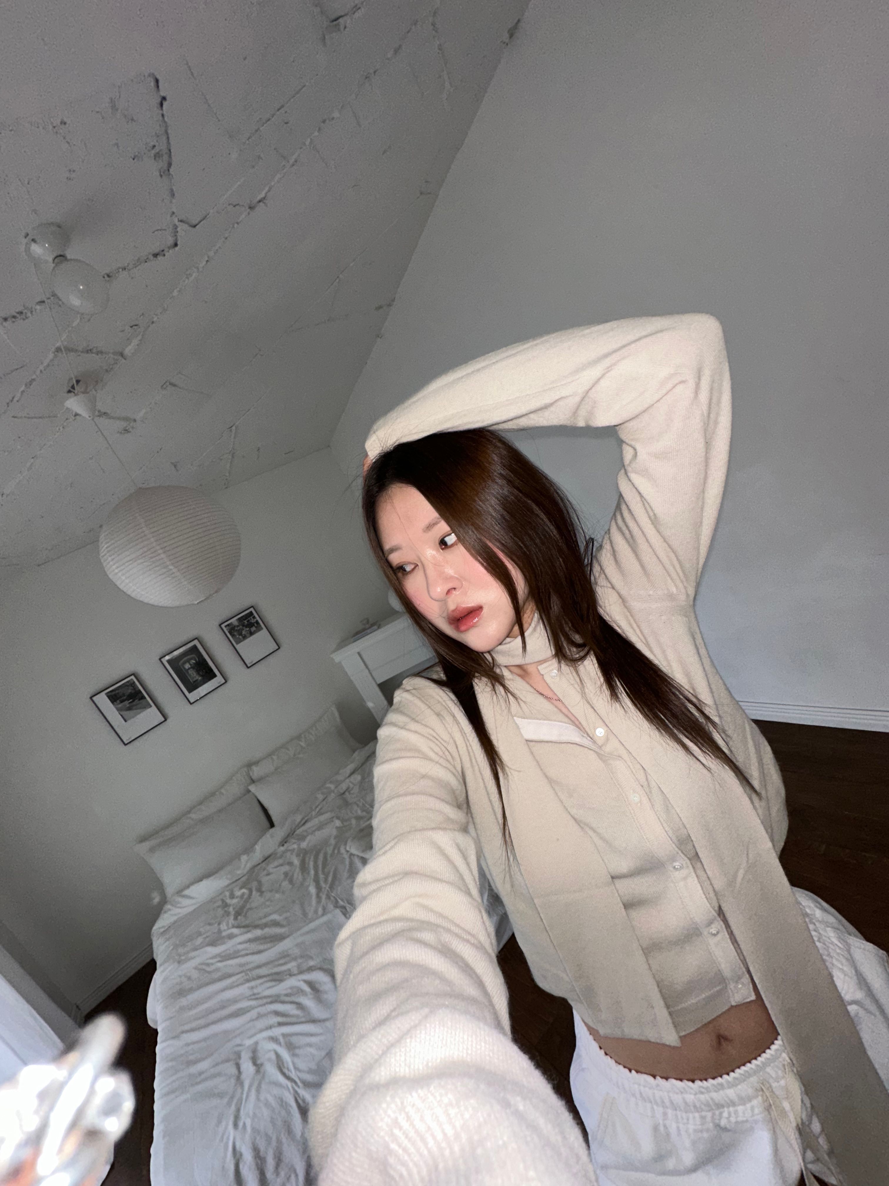 MUSINSA公式 | GLOWNY EVERYDAY G KNIT SCARF (GRAY)