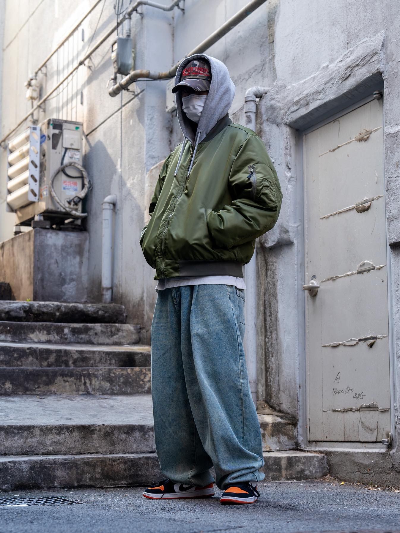 MUSINSA | MASSNOUN Oversized MA-1 Aviation Jumper Jacket