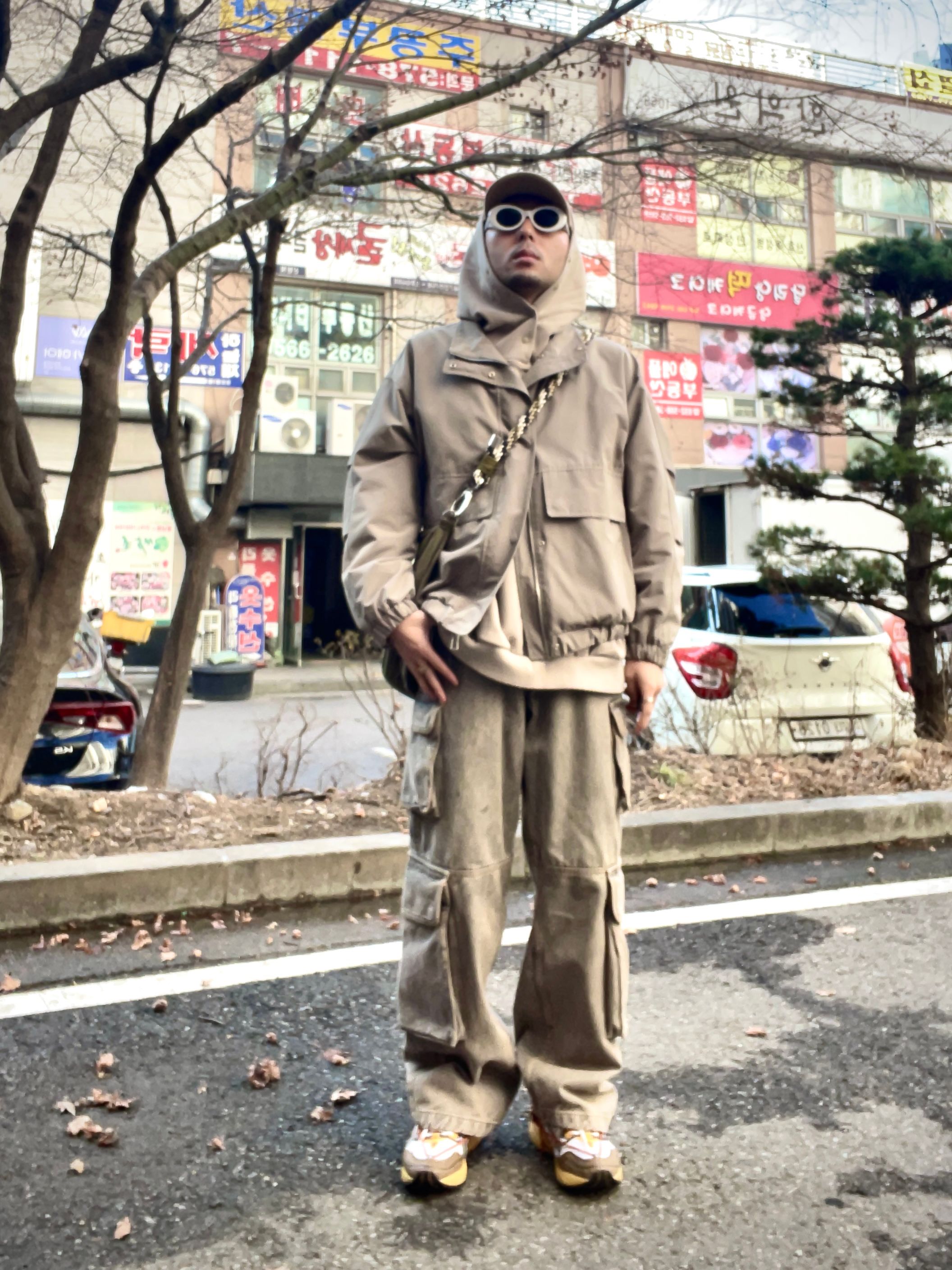 MUSINSA | GRAILZ P. DYED STREAMLINE HOODIE [TAUPE]
