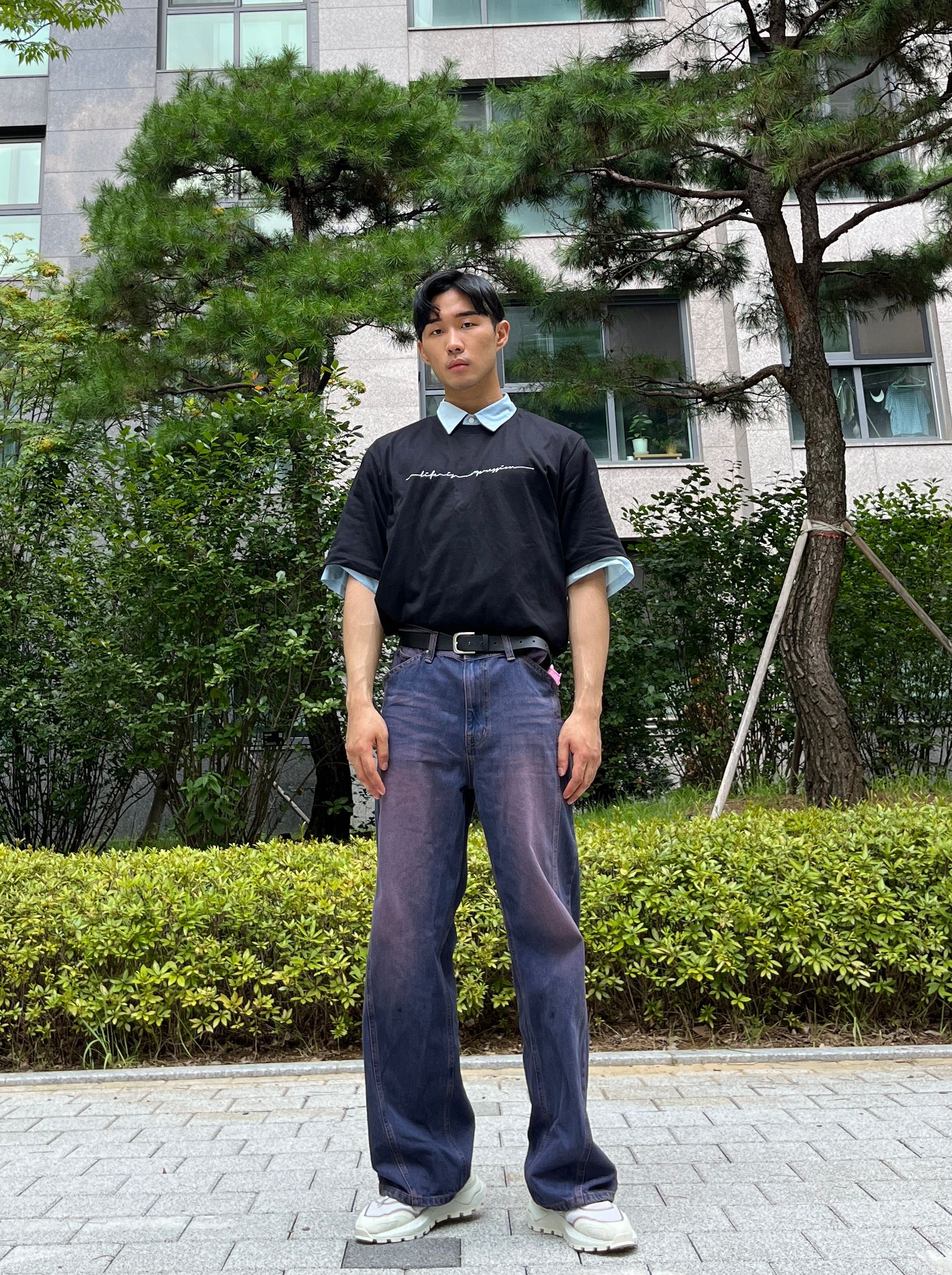 MUSINSA | FALLETT [FallettXLee] Washed Denim Pants Purple