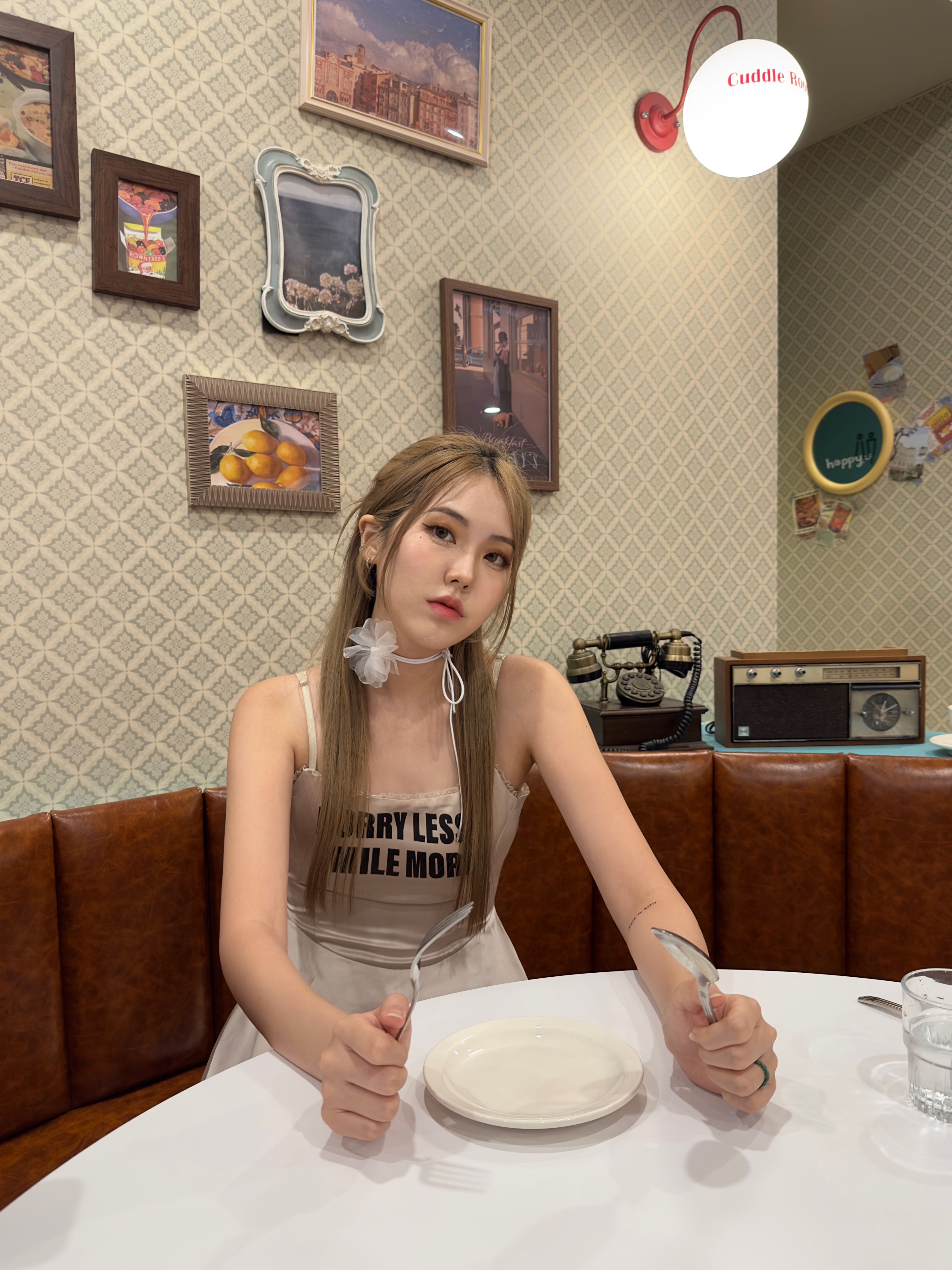MUSINSA | YOUHEE LETTERING SATIN FLARE MINI DRESS BLACK