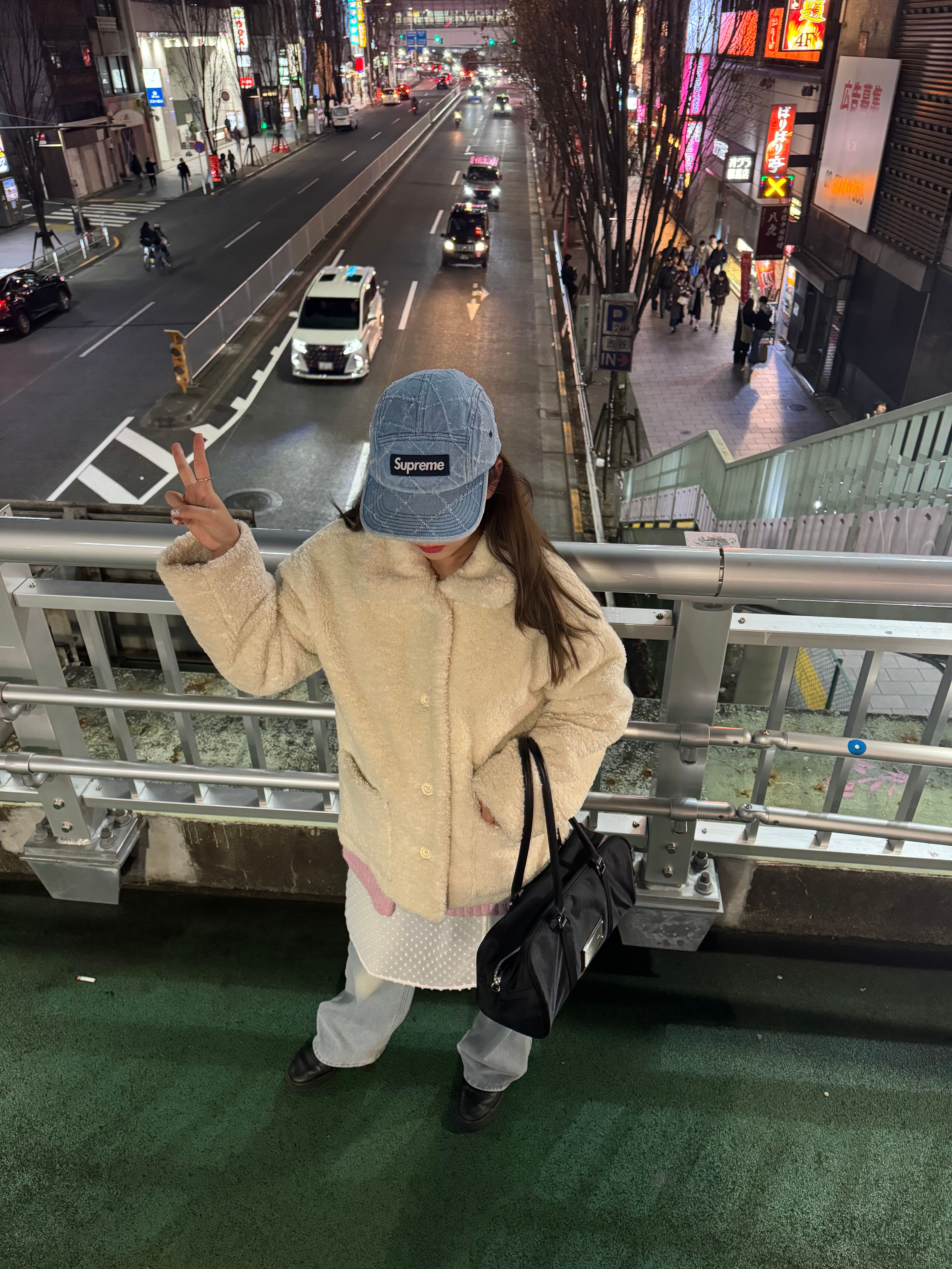 MUSINSA公式 | MATIN KIM VINTAGE LEATHER BOSTON BAG IN BLACK