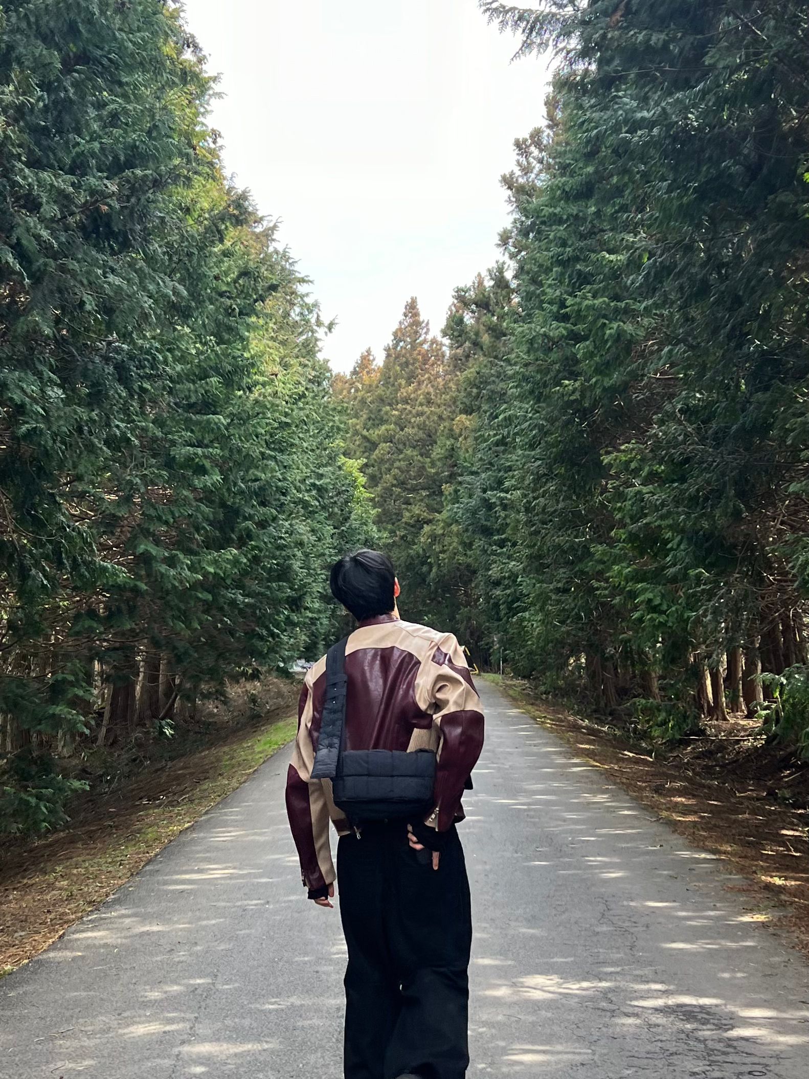 MUSINSA | LEMARD Racing two-tone jacket - burgundy