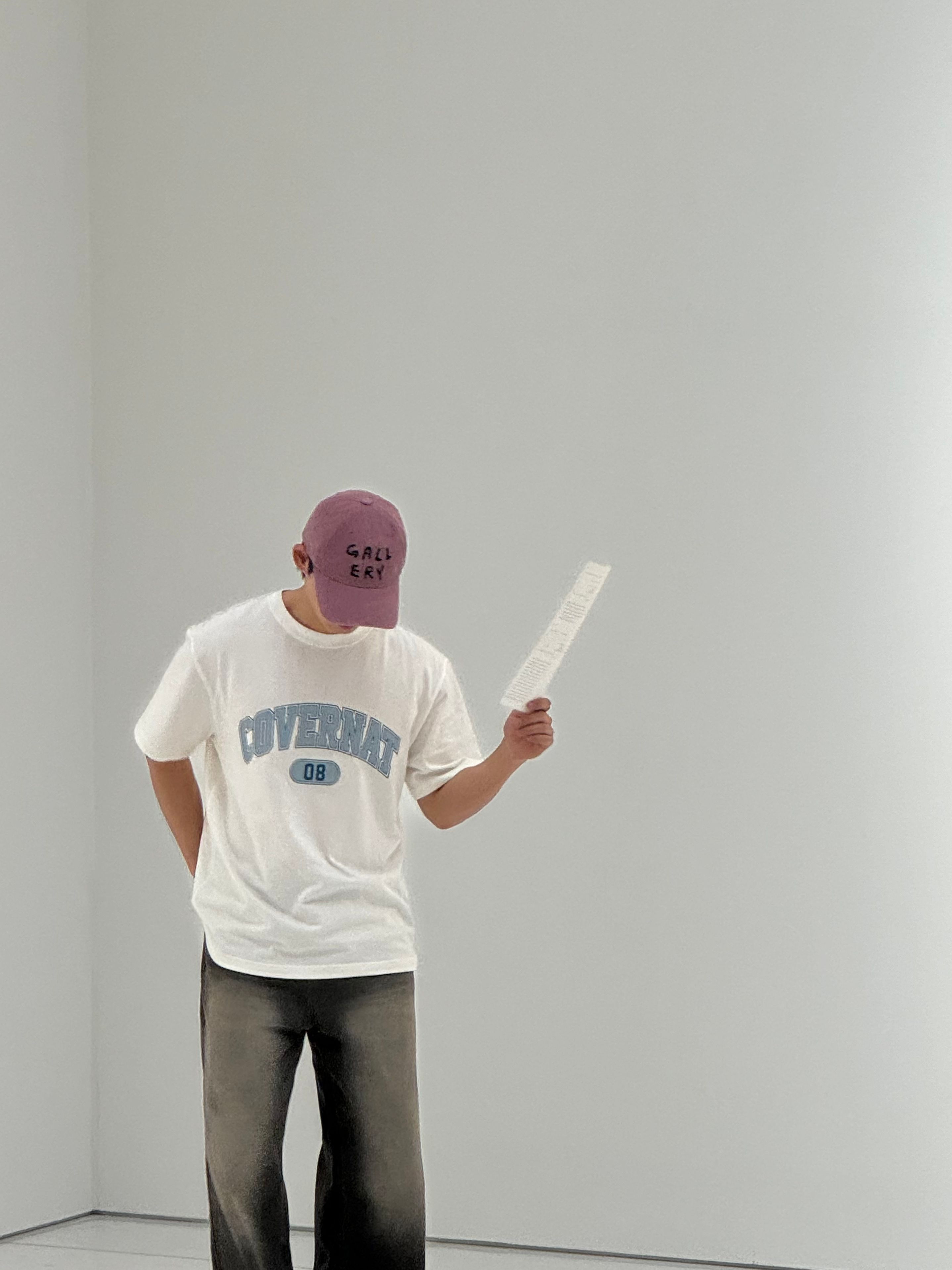 MUSINSA | COVERNAT arch logo t-shirt navy