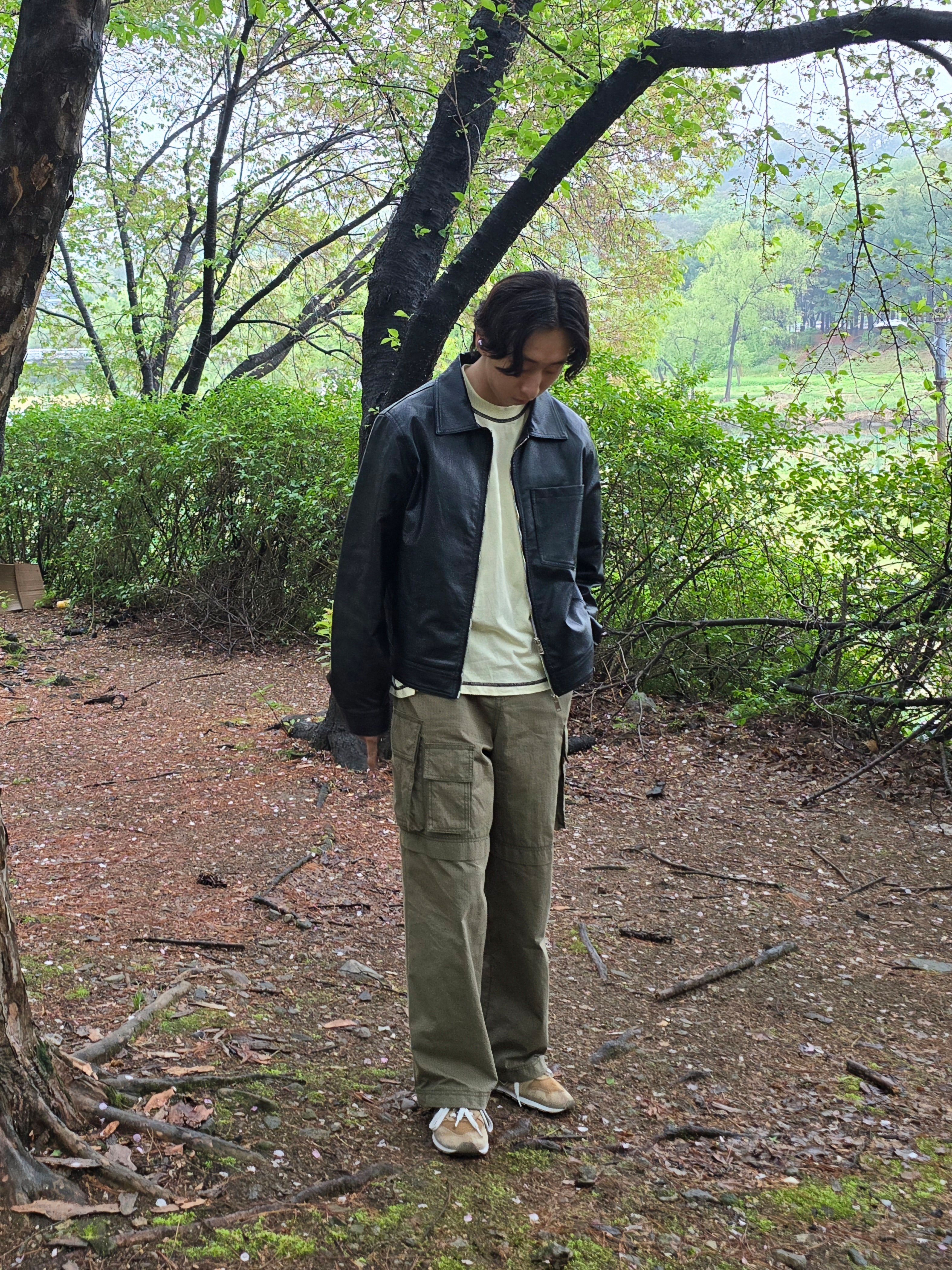 MUSINSA | MAISON MINED UTILITY PATCH CARGO PANTS BLACK