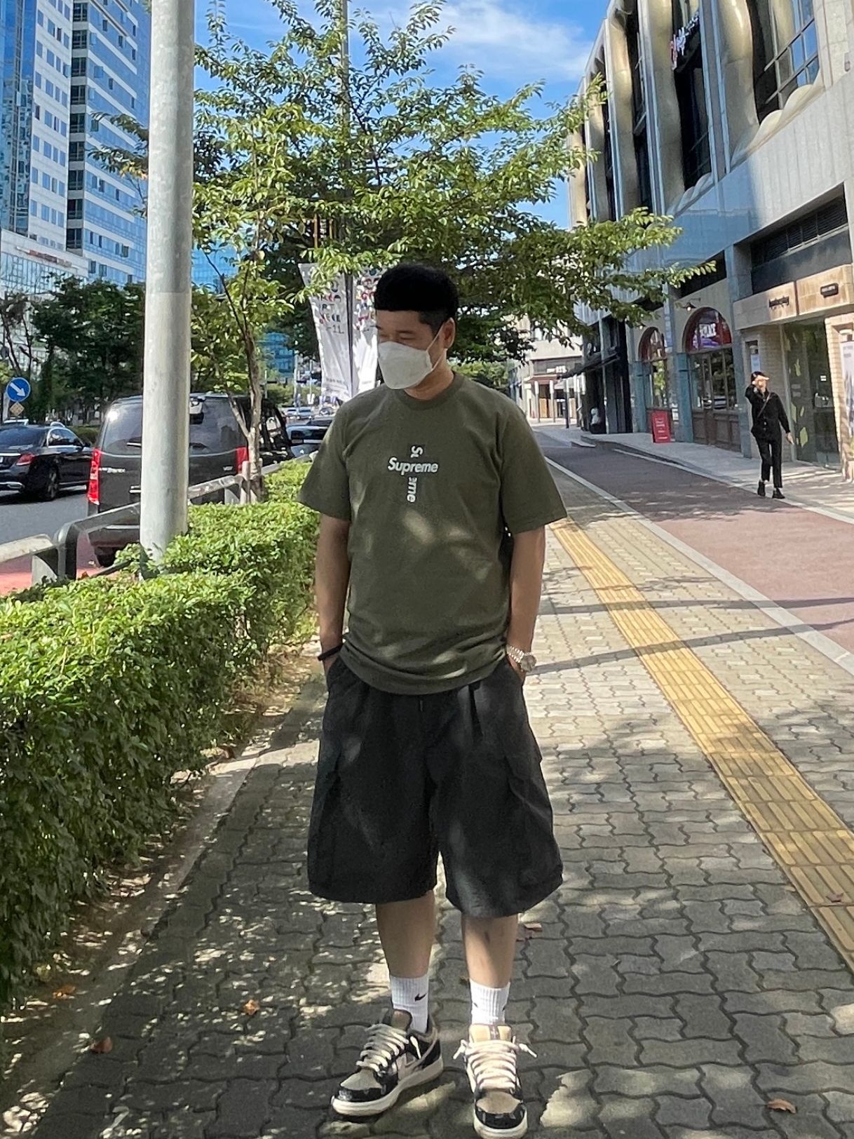 デニム・ジーパン NOT4NERD Nylon Big Pocket Wide Shorts Charcoal PT077CH Nylon Big Pocket Wide Shorts - Khaki - NOT4NERD