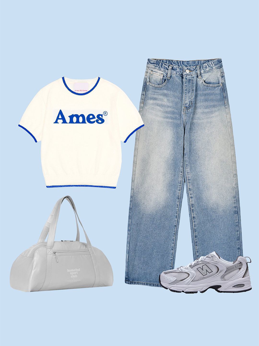 ◆AMES-WORLDWIDE◆ BASIC LOGO KNIT BLUE AM2EMUK601ABL MUSINSA | AMES-WORLDWIDE BASIC LOGO KNIT BLUE