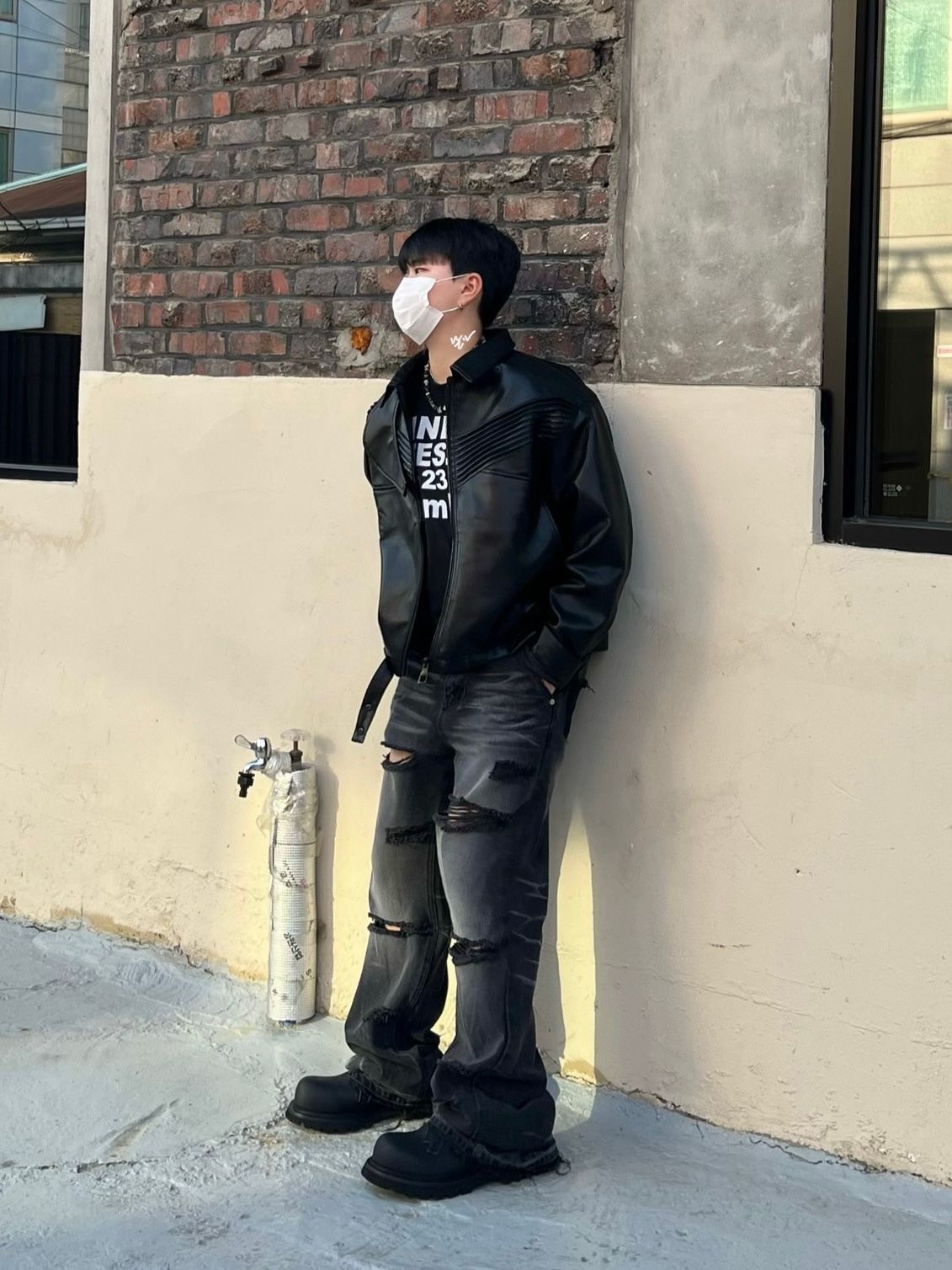 【BAON】[unisex] Mudit Cat Washing Wide Banding Denim Pants MUSINSA | LECYTO Cat Washing Flare Denim Pants_[Black]