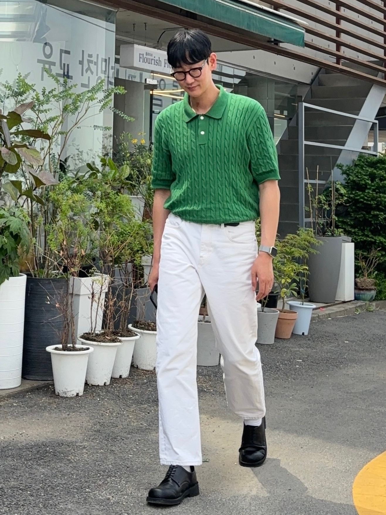 MUSINSA STANDARD MEN'S_ケーブルニットポロシャツ_8色 MUSINSA STANDARD MEN'S_クロシェニットポロシャツ_4色 (MUSINSA
