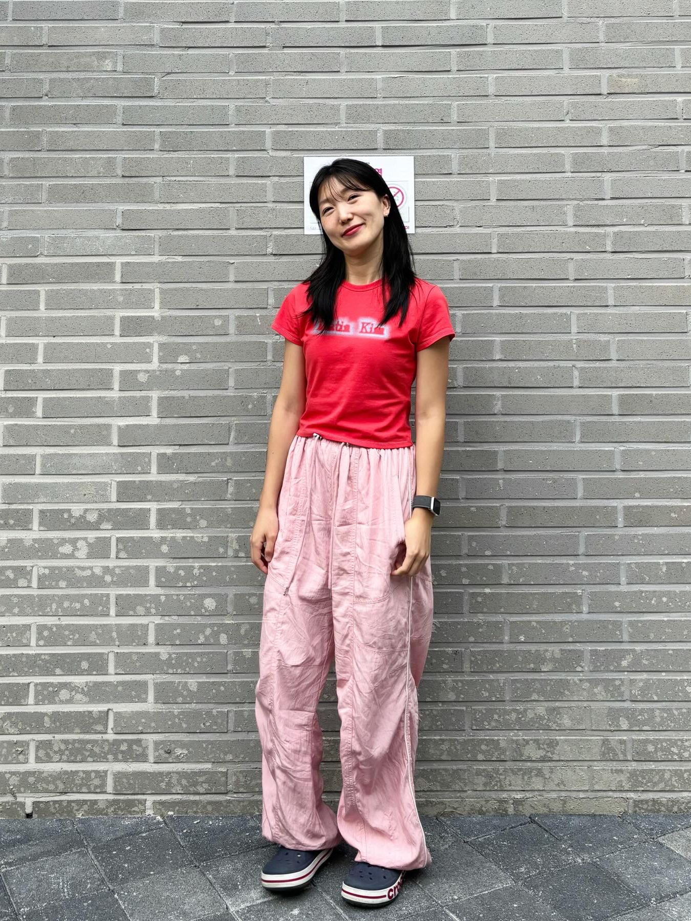 ★Matin Kim★ MATIN SHADE LOGO CROP TOP IN RED MK2434TS032MR MUSINSA公式 | MATIN KIM MATIN SHADE LOGO CROP TOP IN RED