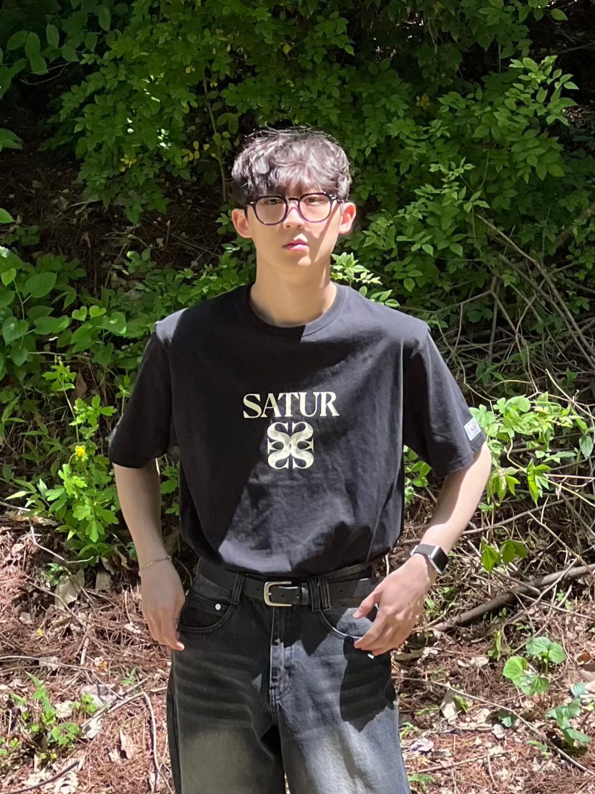 MUSINSA公式 | SATUR Classic Logo Short Sleeve T-Shirt