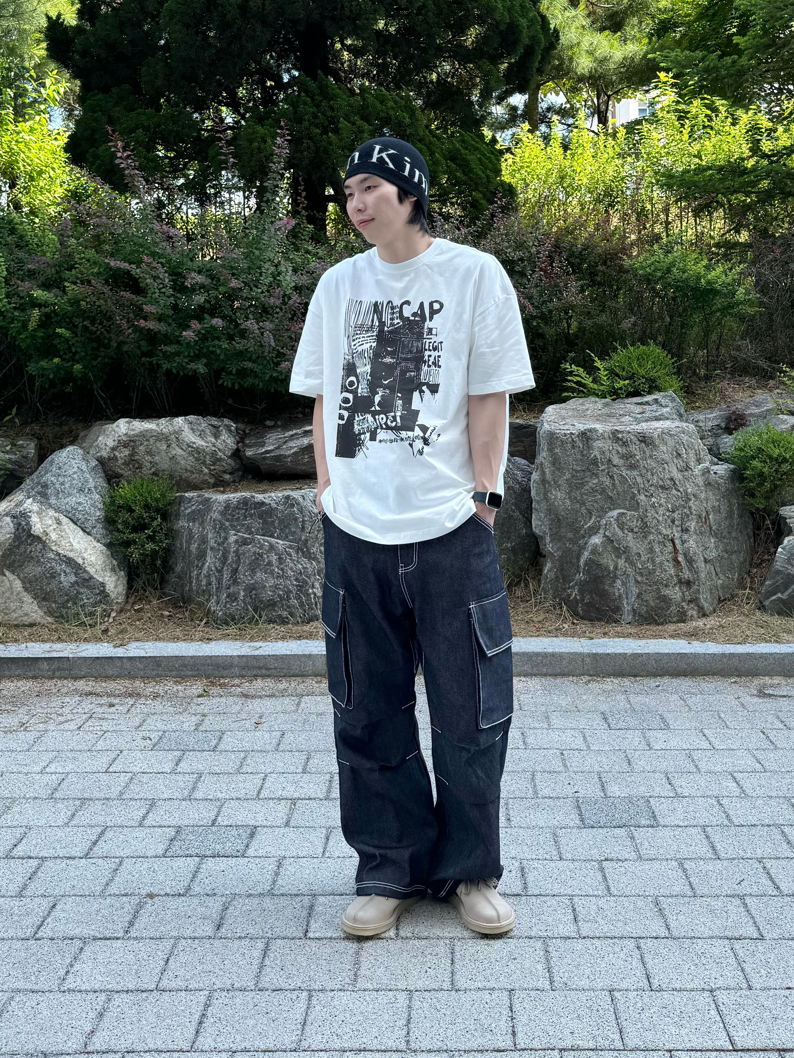★XTONZ★ XP187 Minu's Stitch Denim Cargo Pants INDIGO MUSINSA | XTONZ XP187 Minu's Stitch Denim Cargo Pants (INDIGO)