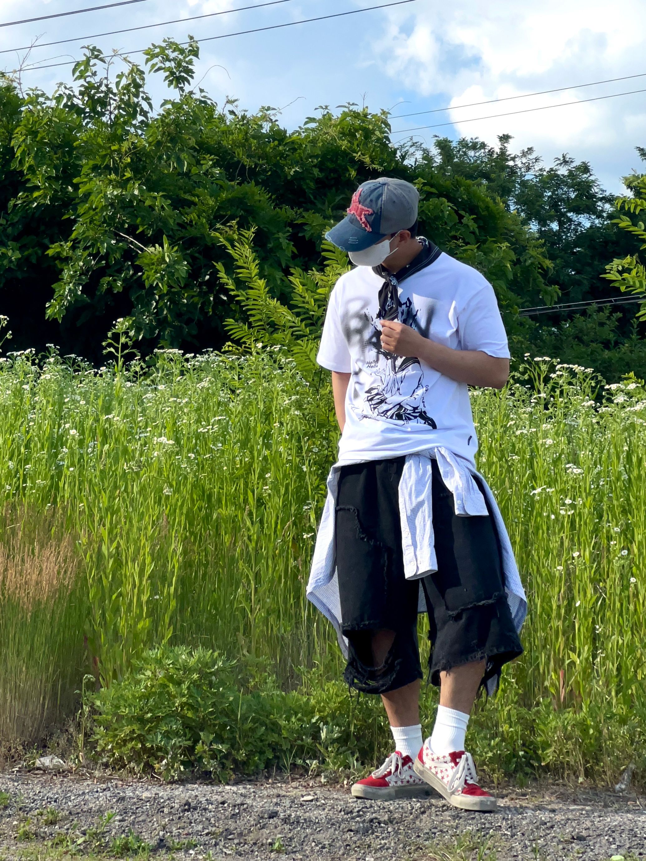 ★MAINBOOTH★Starfish Damage Ball Cap(BLUE)★正規品/直送料込 MUSINSA | MAINBOOTH Starfish Damage Ball Cap(BLUE)