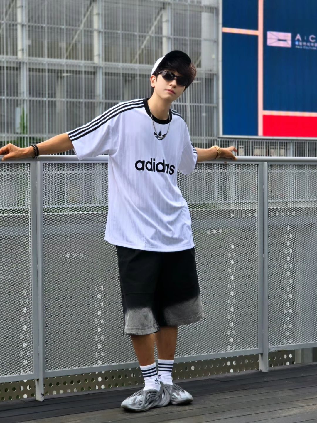 MUSINSA | XTONZ XP192 Slade Washing Bermuda Denim Pants (BLUE)