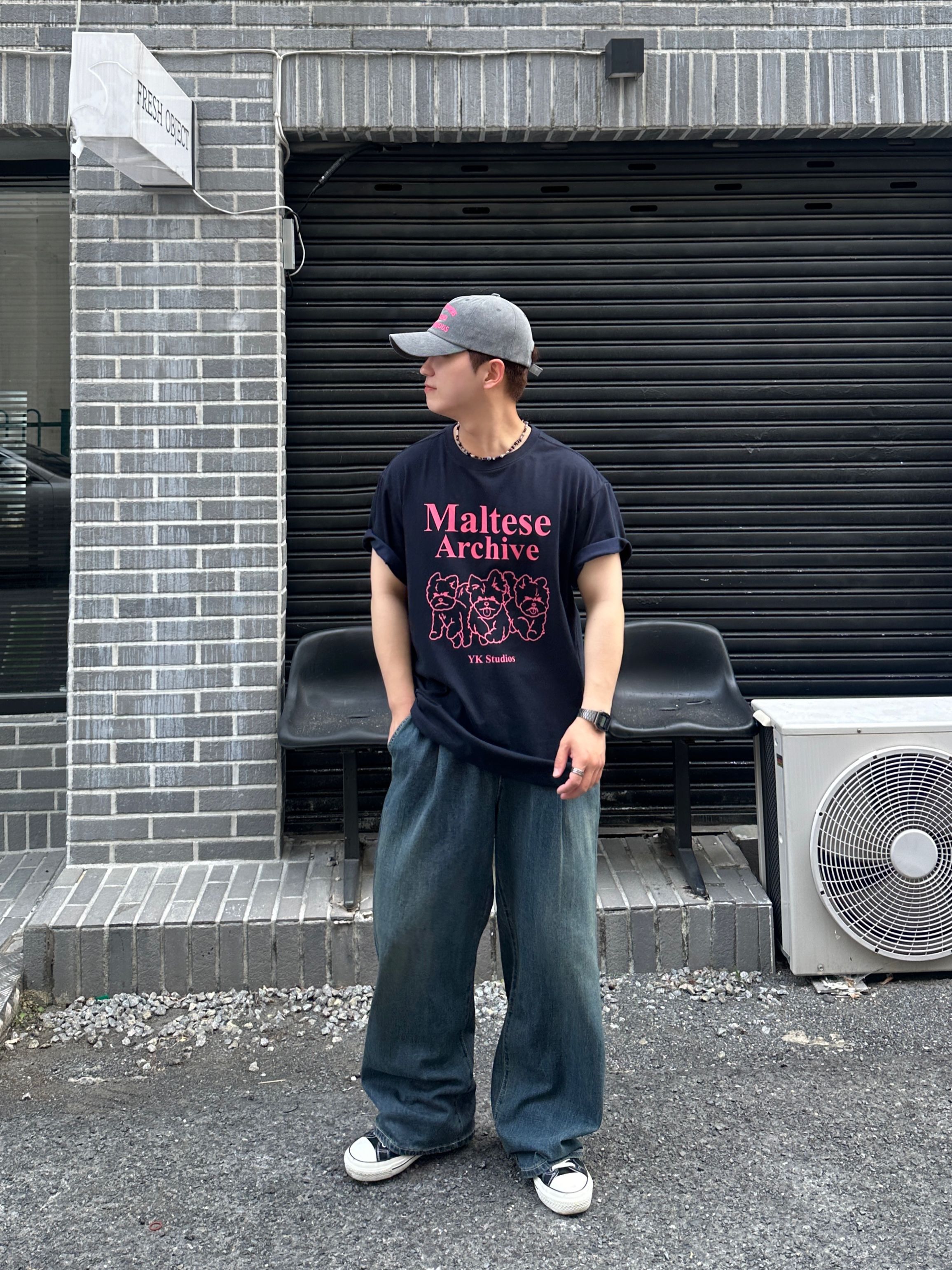 MUSINSA | WAI KEI Maltese Archive Line Graphic Short Sleeve
