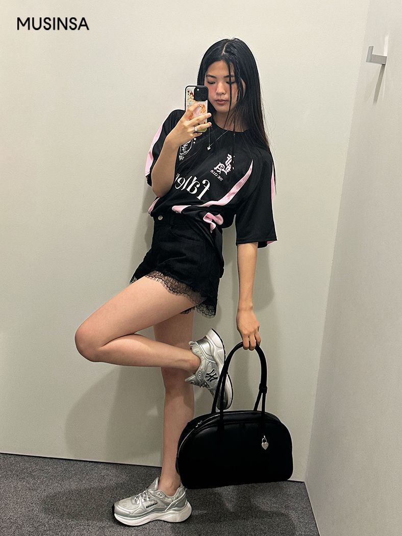 ★COVERNAT WOMAN★ Cloverheart Classic Big Tote Bag Black CO MUSINSA | COVERNAT WOMAN Clover Heart Classic Tote Bag Black