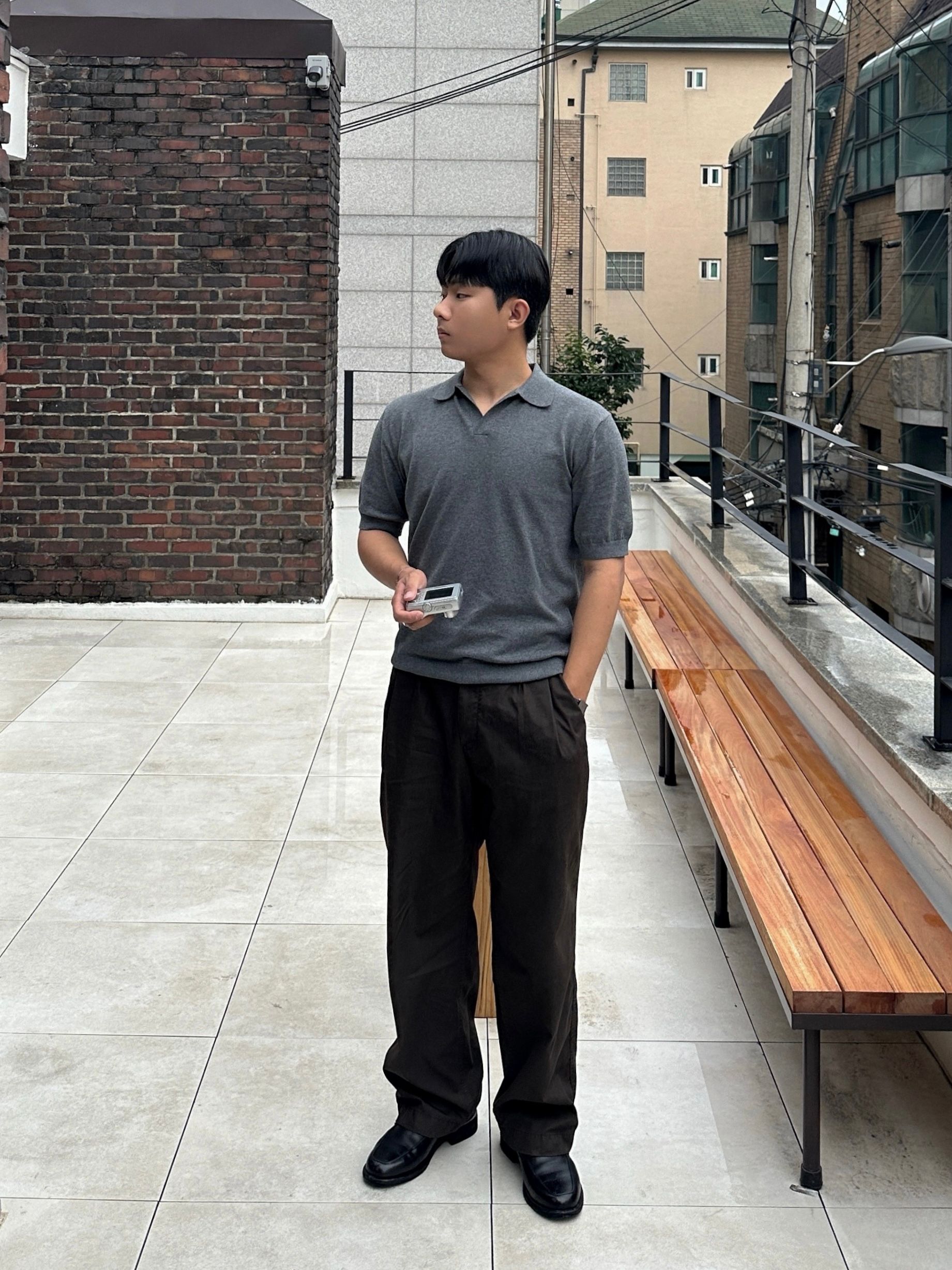 MUSINSA | ANOTHER OFFICE Santiago Garment Pants (Almost Black)