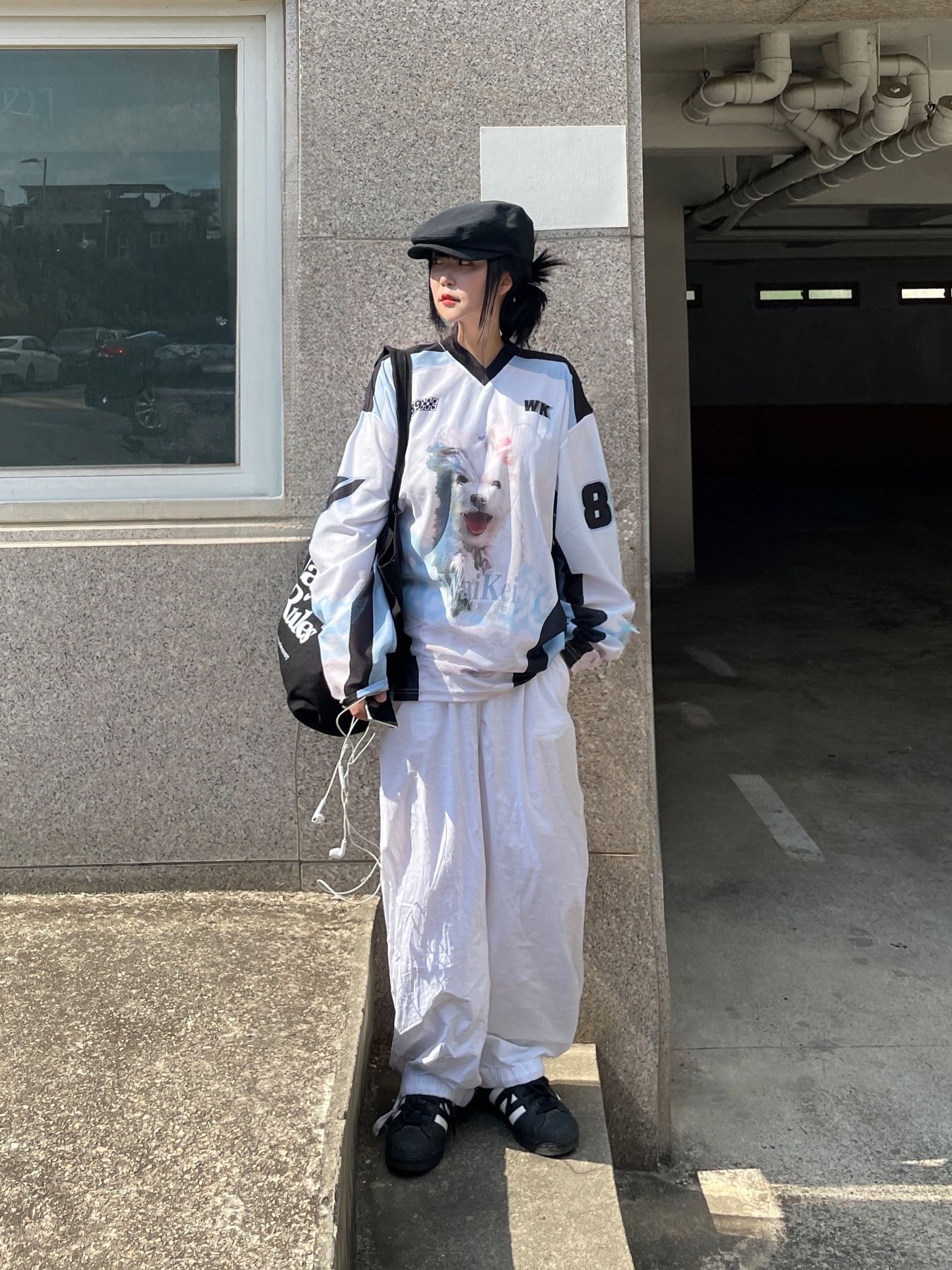 MUSINSA | WAI KEI Maltese Cloud Mesh Jersey Long Sleeve T