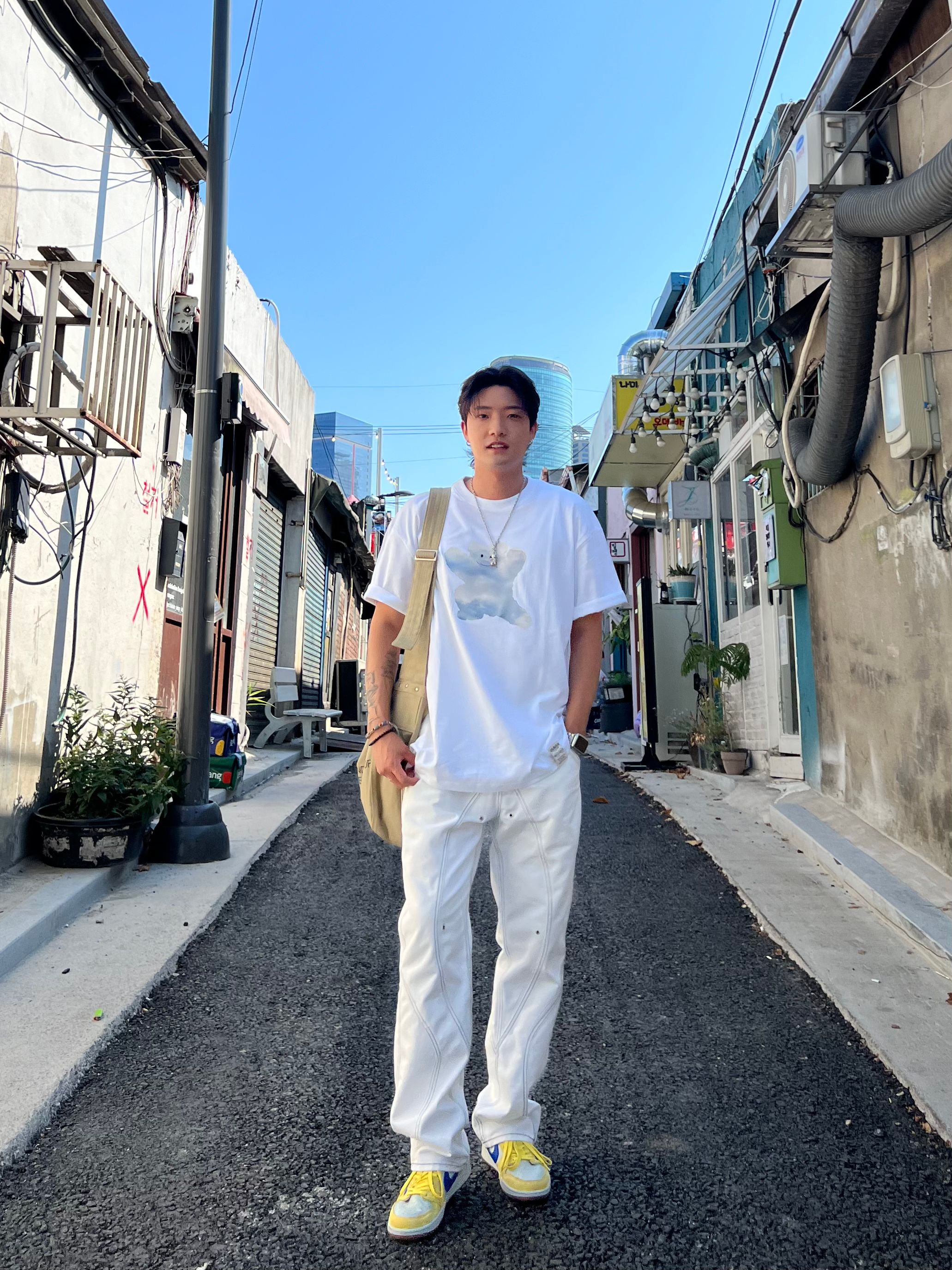 MUSINSA公式 | 51PERCENT TUNNEL LINING TROUSER (DENIM) - WHITE