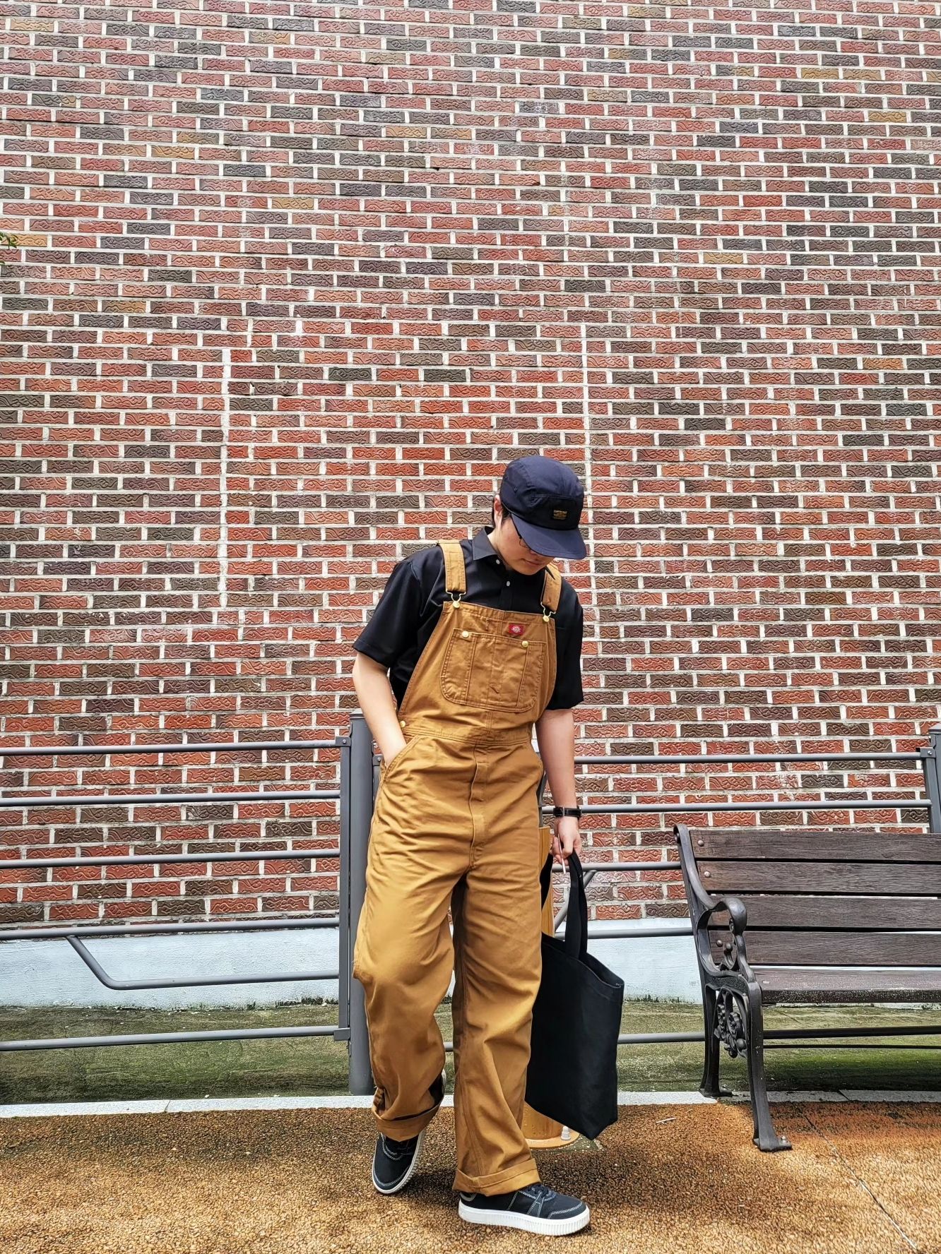 【Matin Kim】MATIN VINTAGE ECOBAG 마뗑킴(MATIN KIM) MATIN LOGO ECOBAG IN BLACK - 사이즈 & 후기