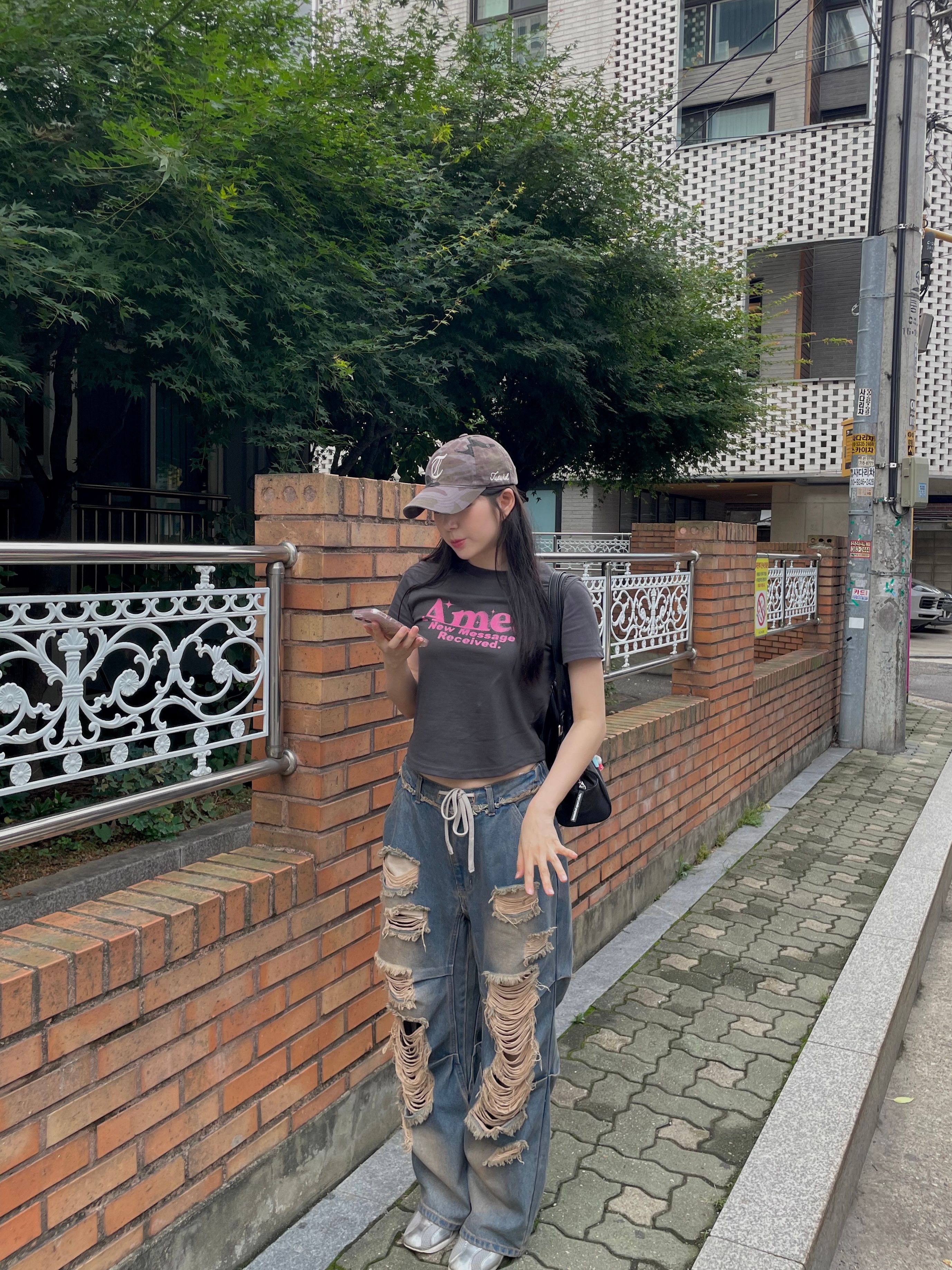 스컬프터(SCULPTOR) Destroyed Denim Pants Brushed Indigo