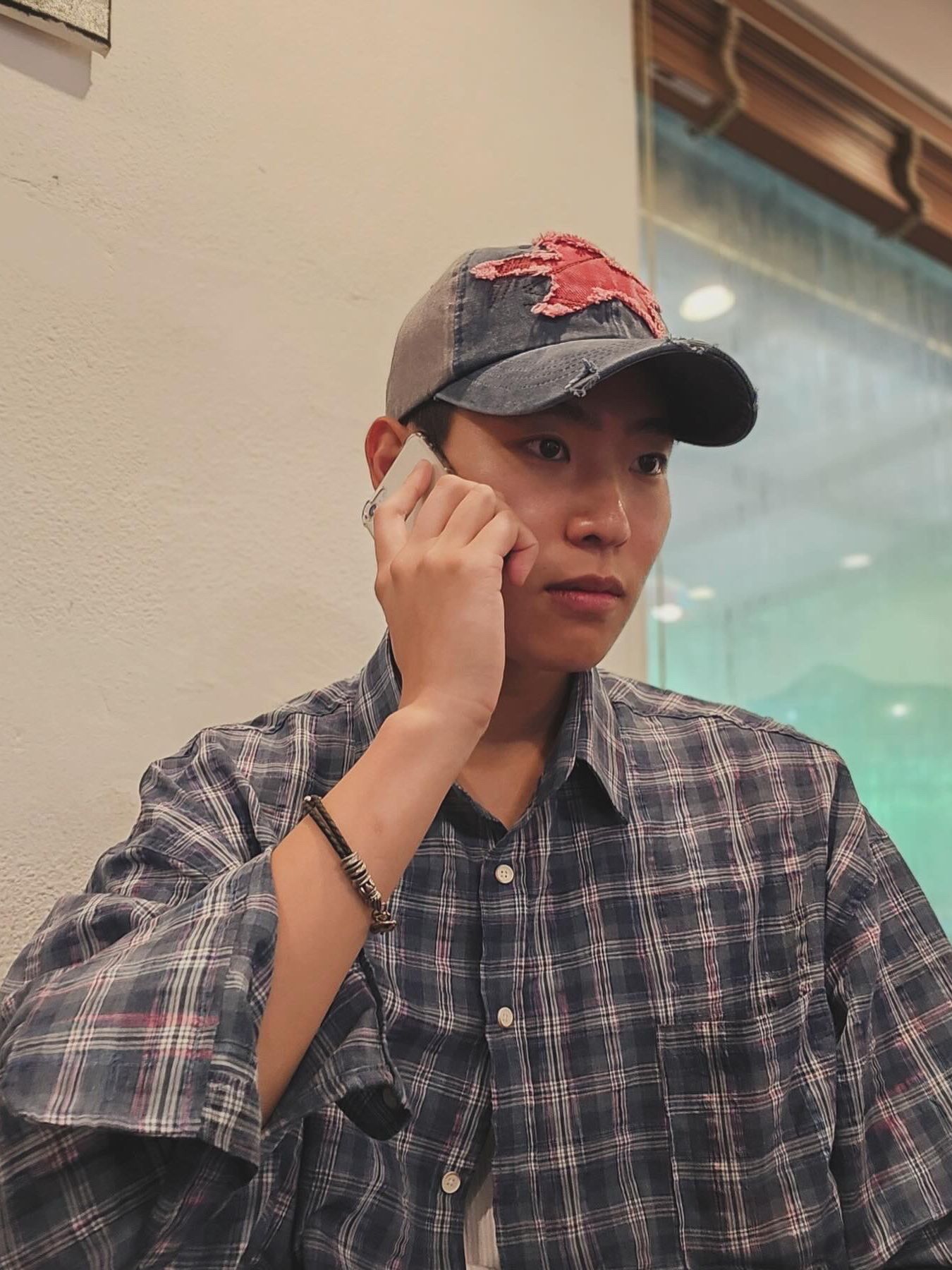 MUSINSA | MAINBOOTH Starfish Damage Ball Cap(BLUE)