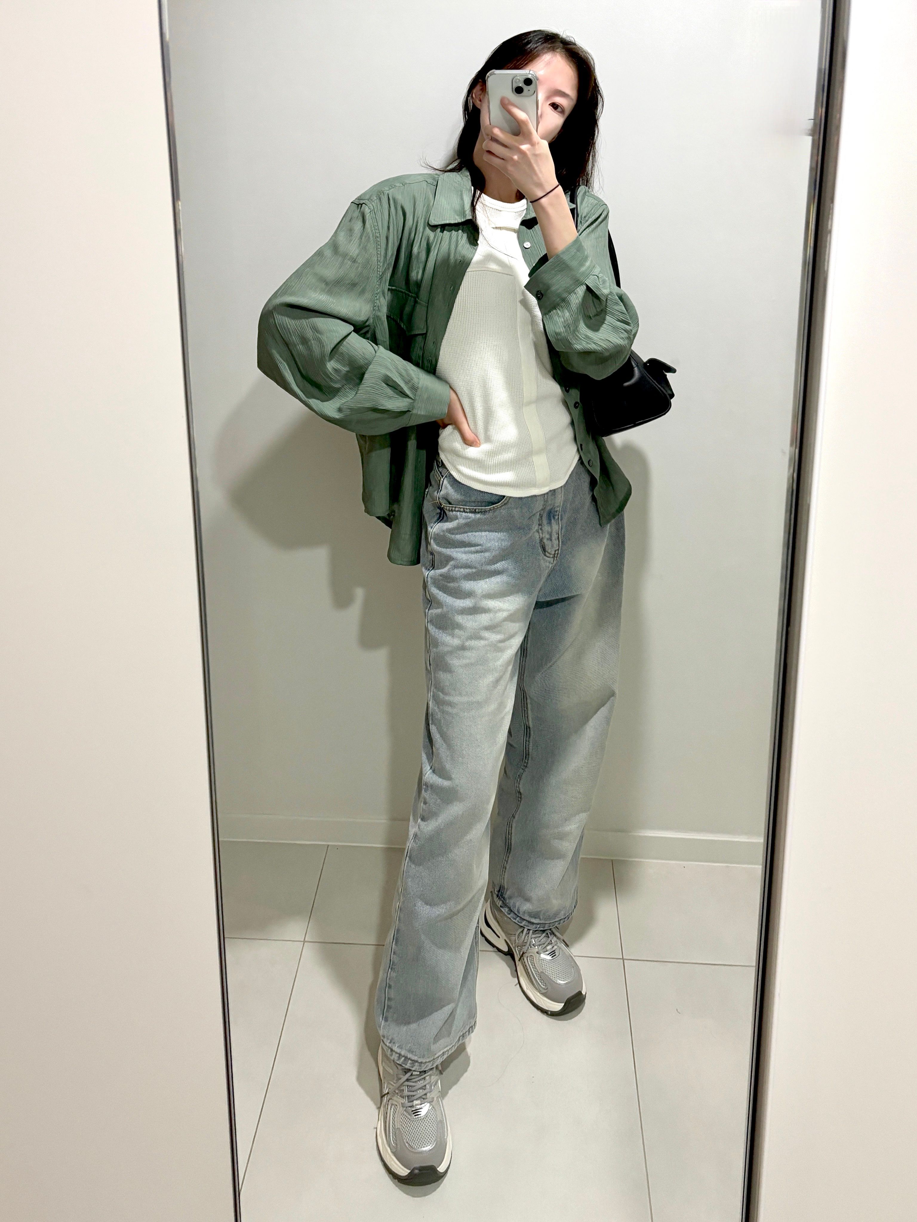 MUSINSA | AVANDRESS BUCKLE WIDE DENIM PANTS WASHING GRAY
