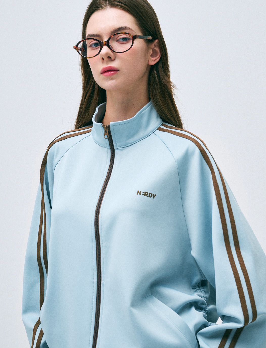 ☆NERDY☆ Women's Satin Track Top Navy adidas Originals Women's Satin Firebird Ruffle Track Top